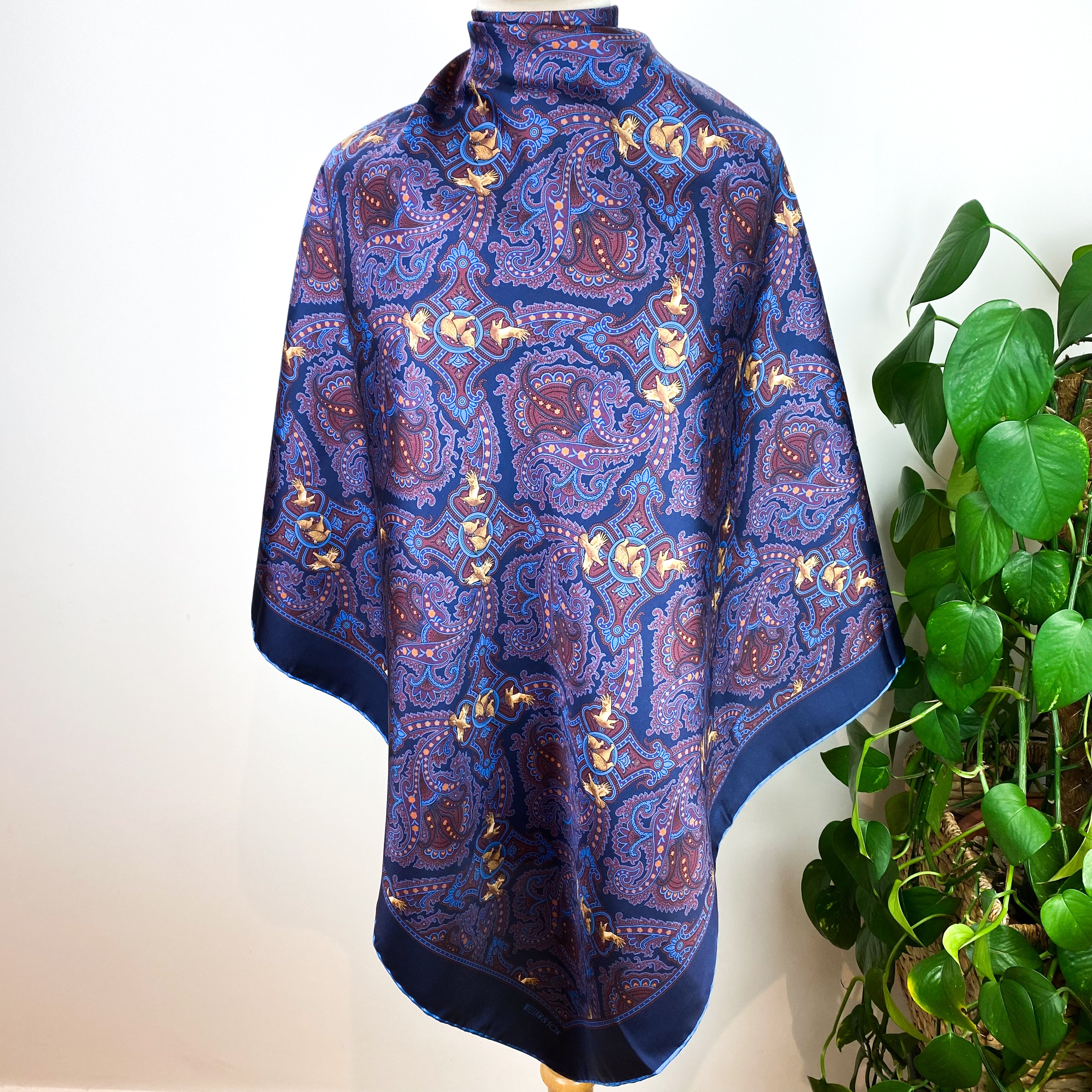 Brand New William & Son Paisley Silk Scarf