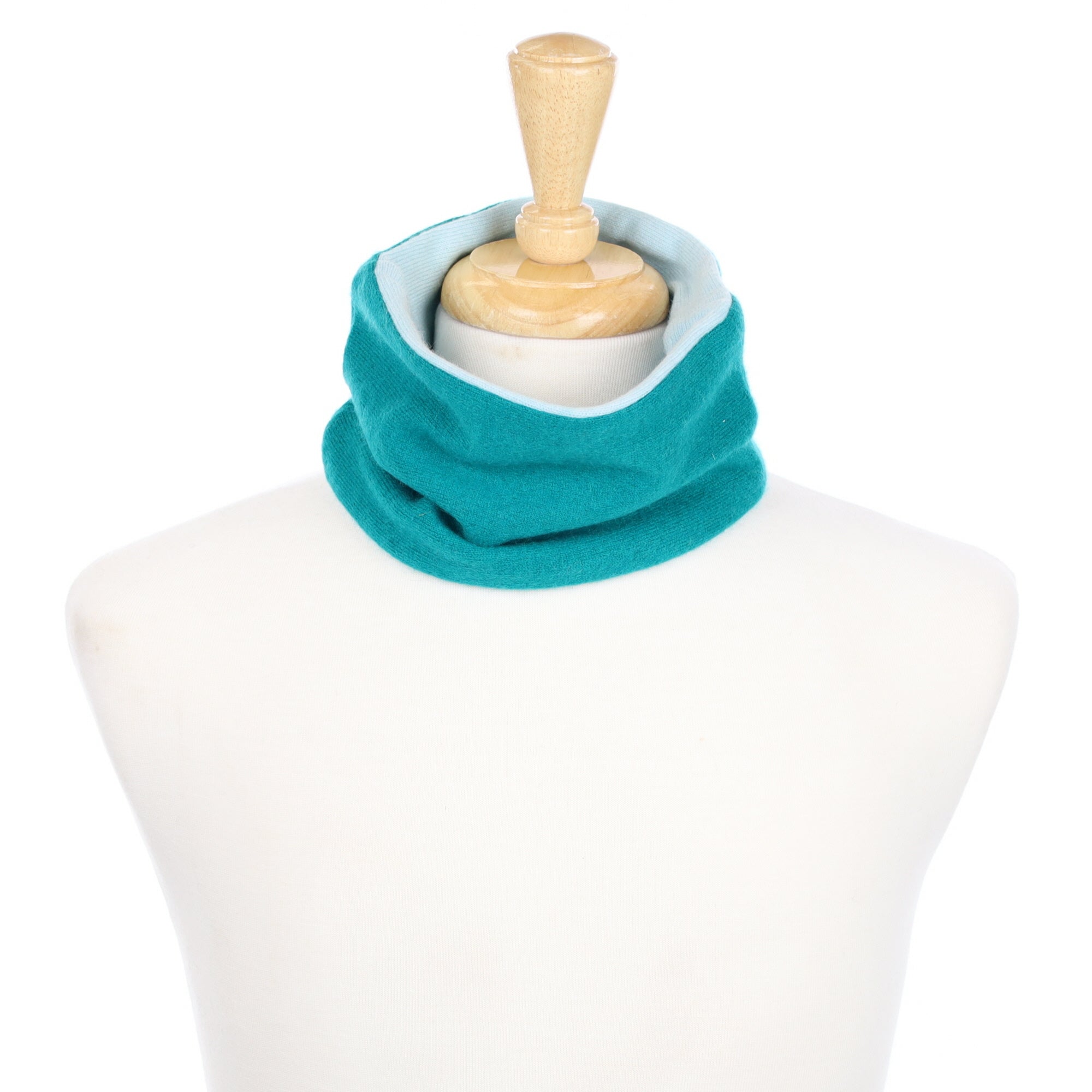 Emerald and Pale Mint Neck Warmer