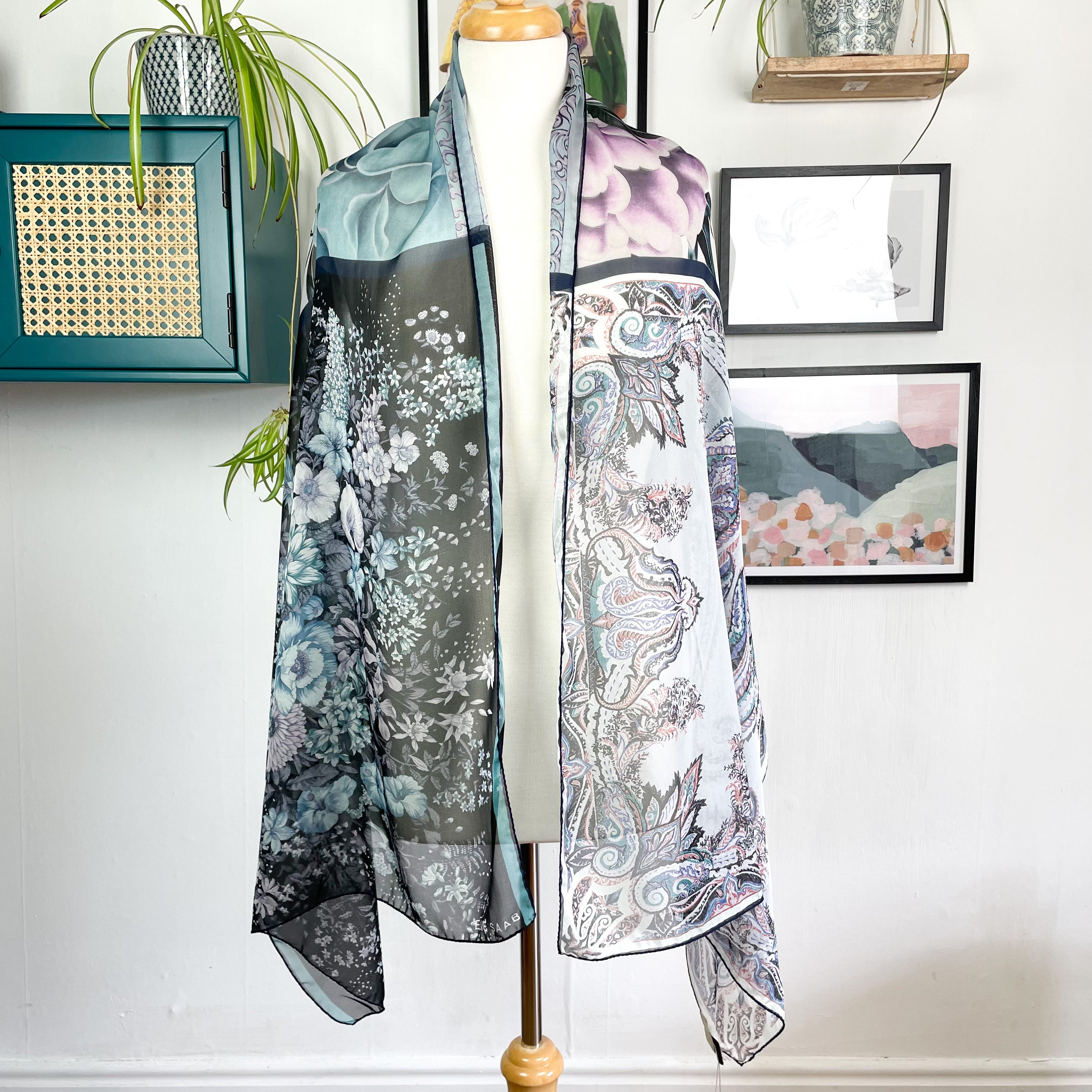 Brand New Elie Saab Designer Wrap Style Silk Scarf