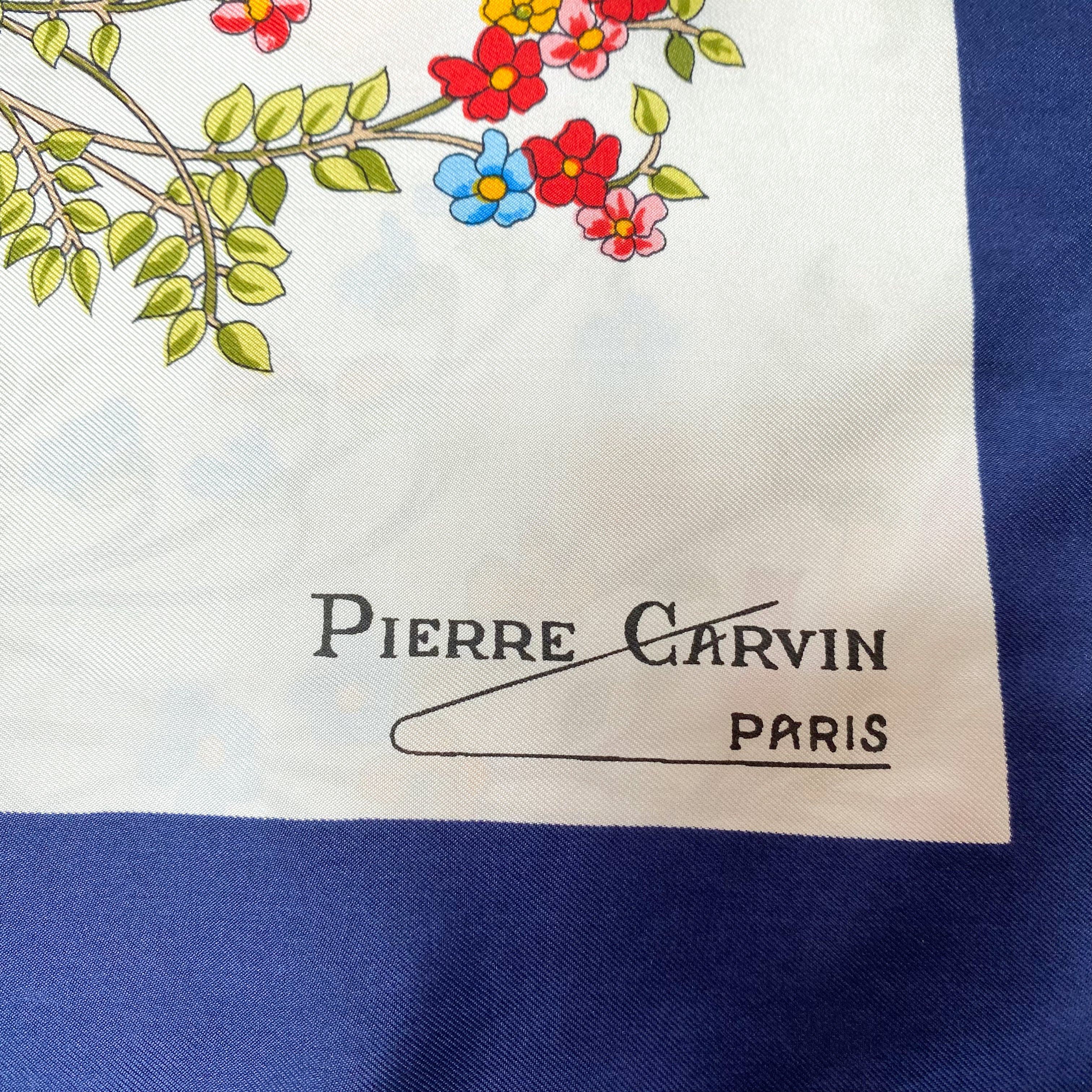 Pierre Carvin Floral Silk Scarf