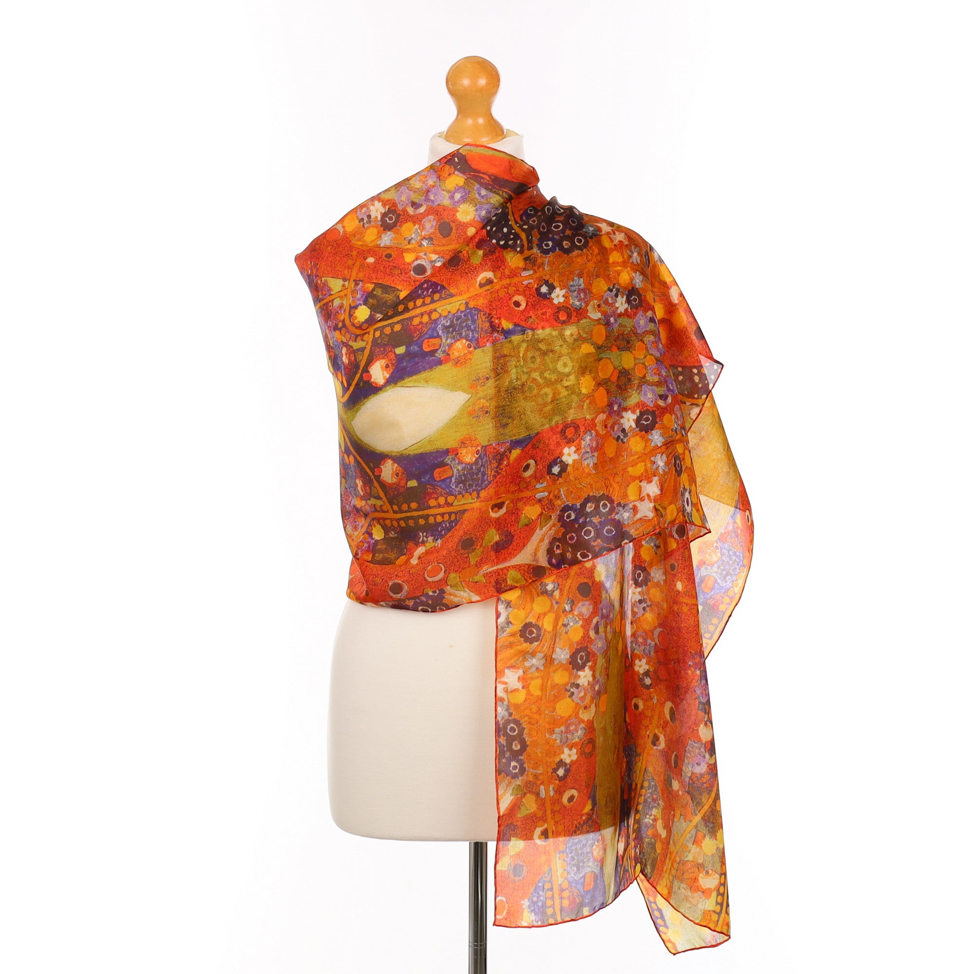 Brand New Fox & Chave Silk Scarf