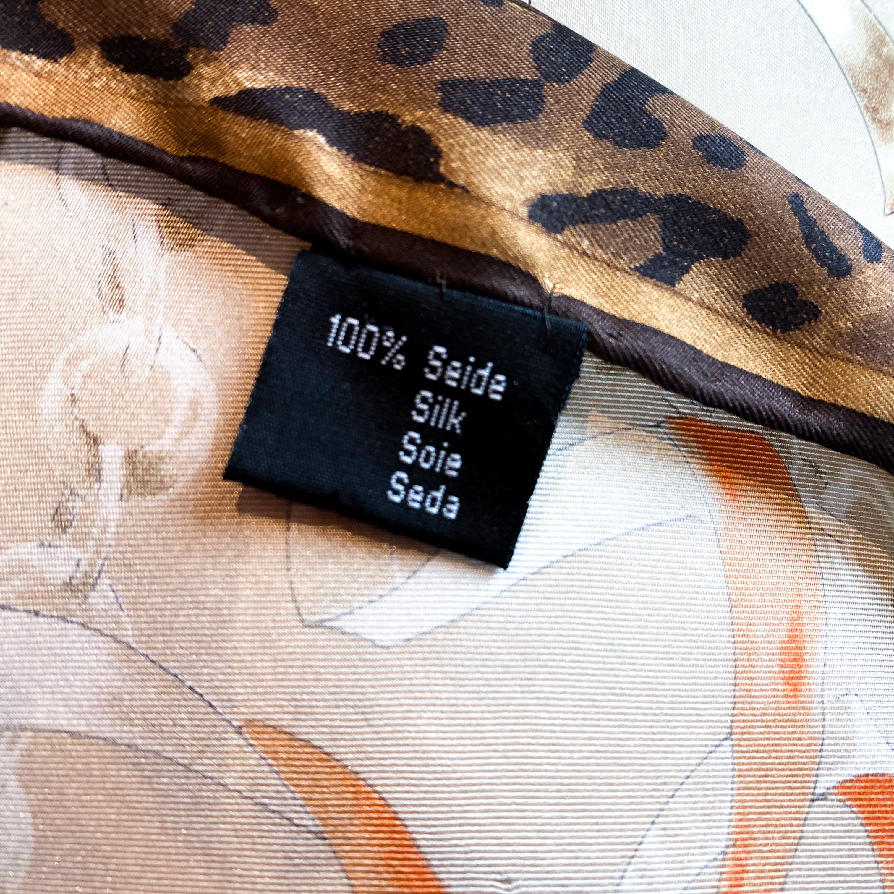 Large Baslet Animal Print Silk Scarf