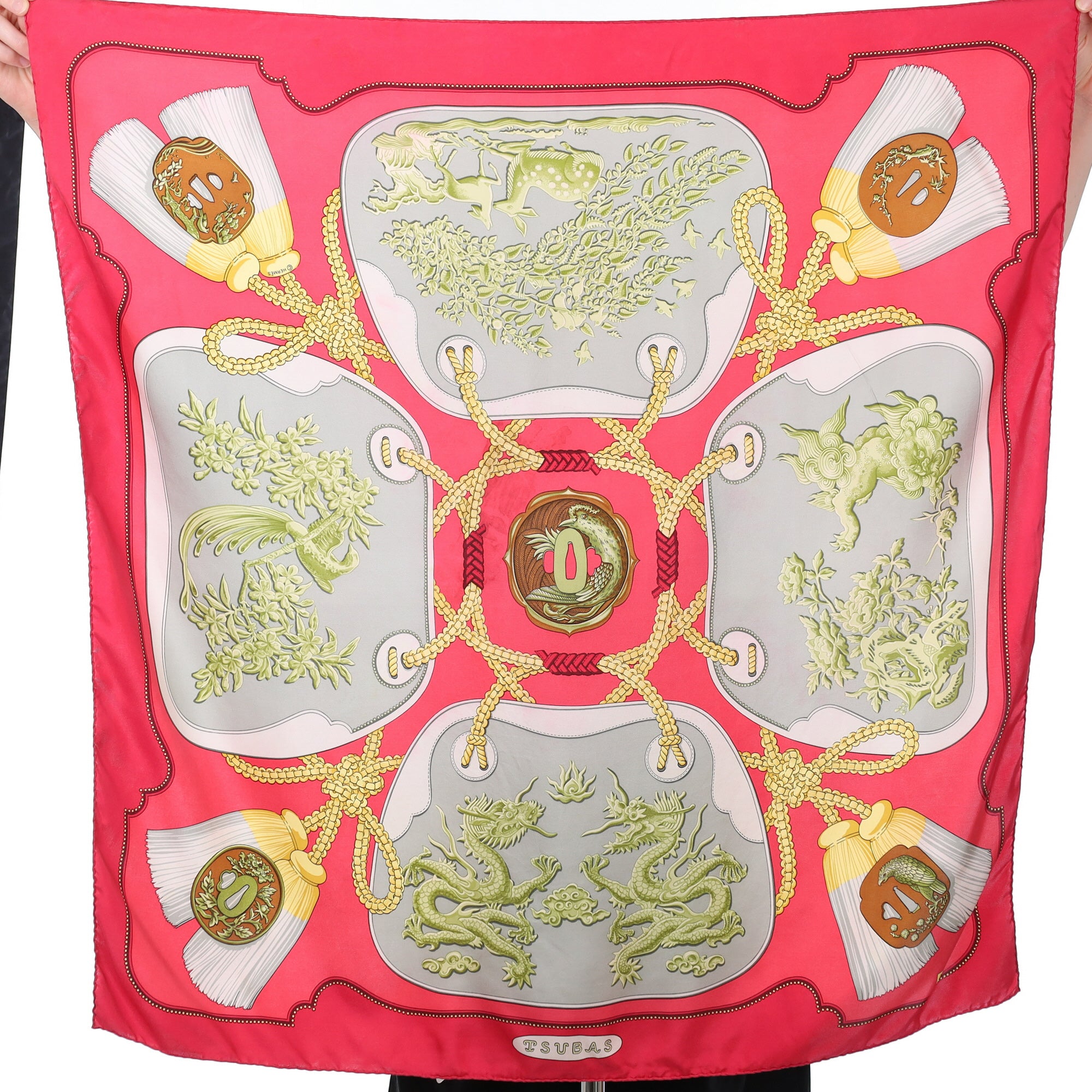 Hermès Tsubas Vintage Silk Scarf