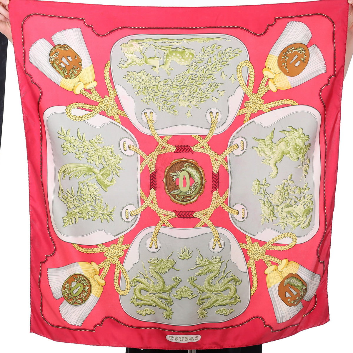Hermès Tsubas Vintage Silk Scarf