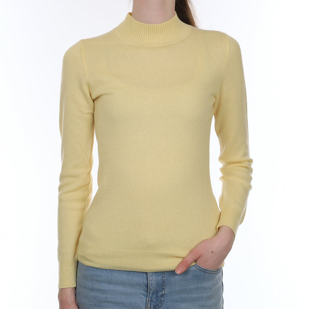 Primrose Yellow Cashmere Turtle Neck Jumper Extra Small