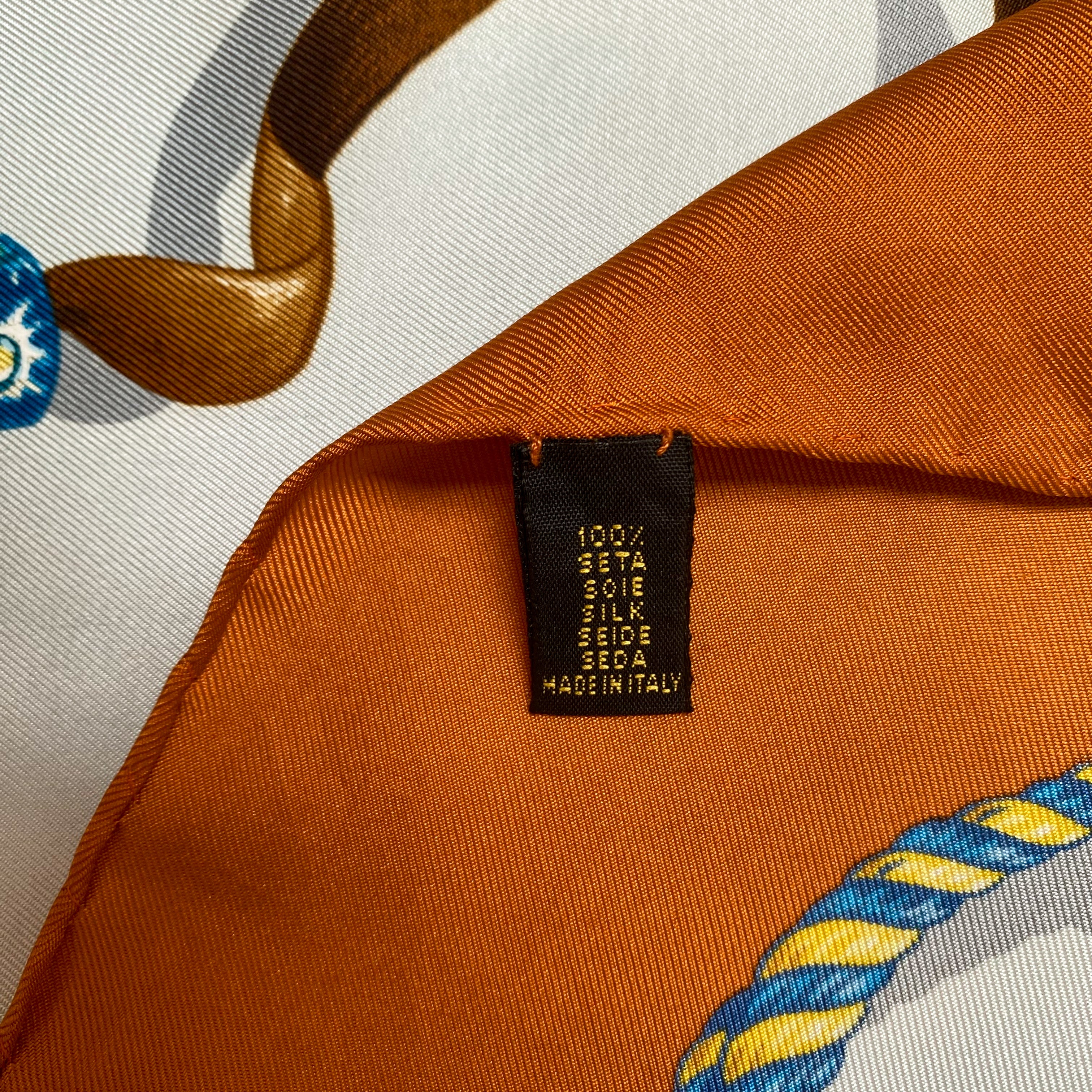E. Marinella Italian Designer Silk Scarf