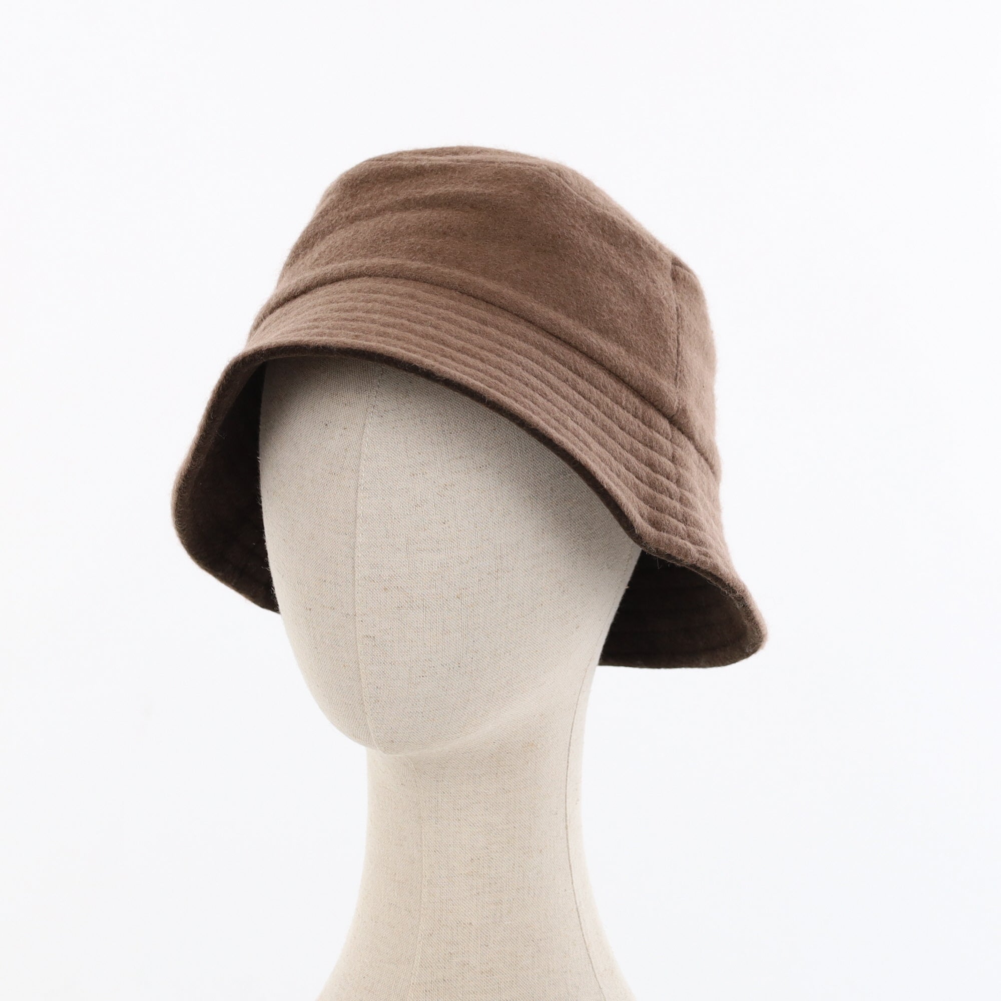 Unisex Harvest Brown & Peppercorn Reversible Cashmere Bucket Hat Men’s - M Women’s - L
