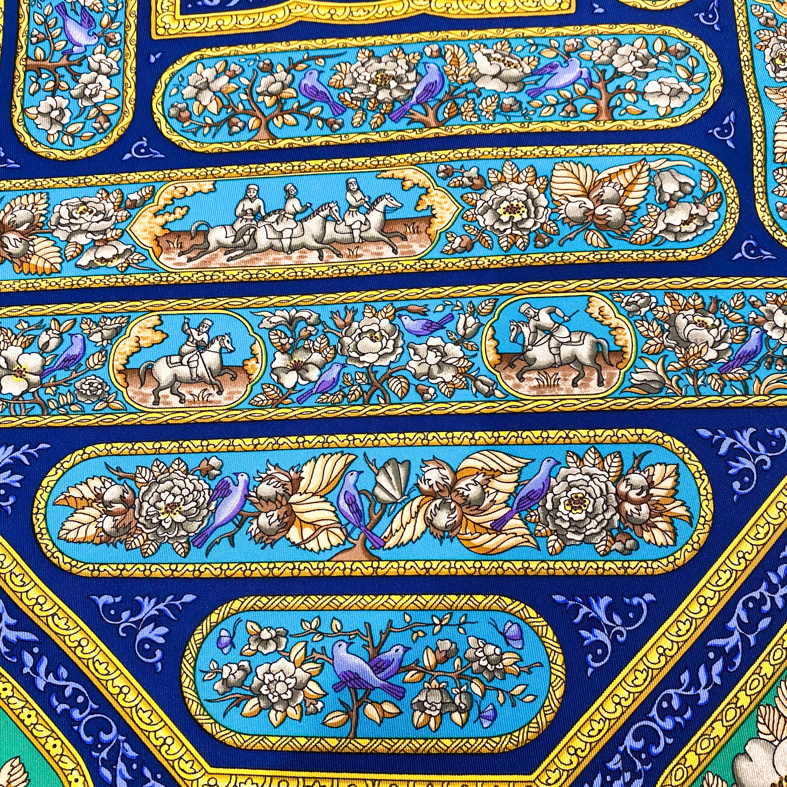Boxed Hermes Qalamdan Vintage Silk Scarf