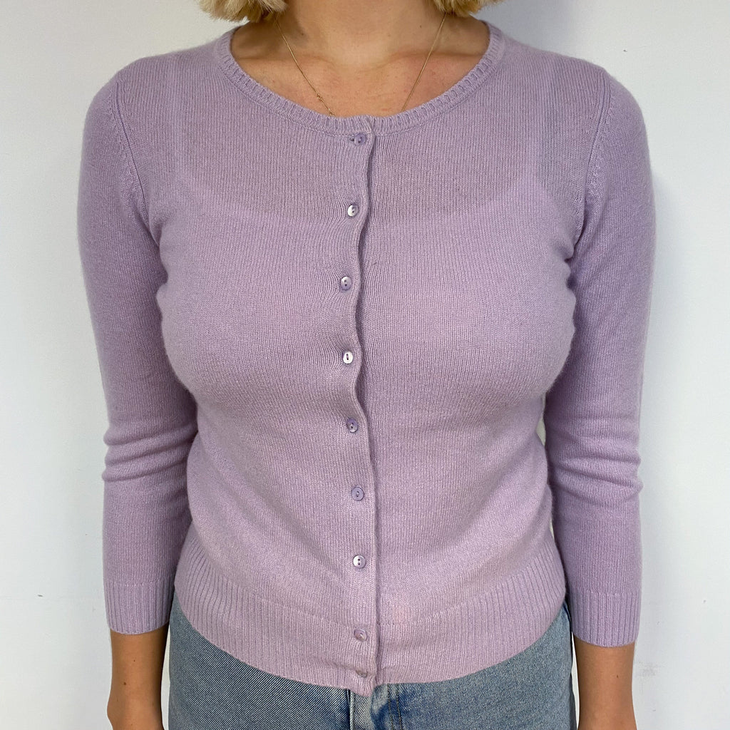 Lilac Cashmere Cardigan Small