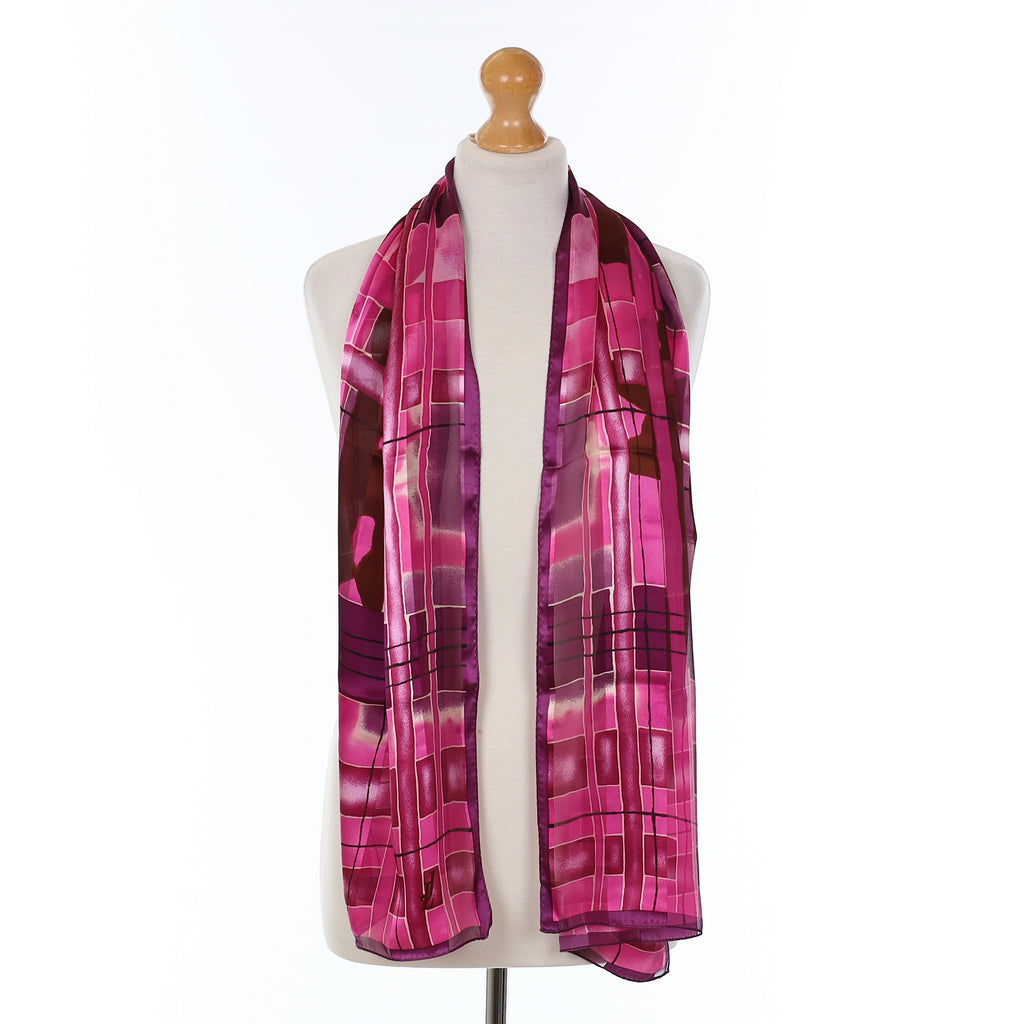 Brand New Magenta Silk Scarf