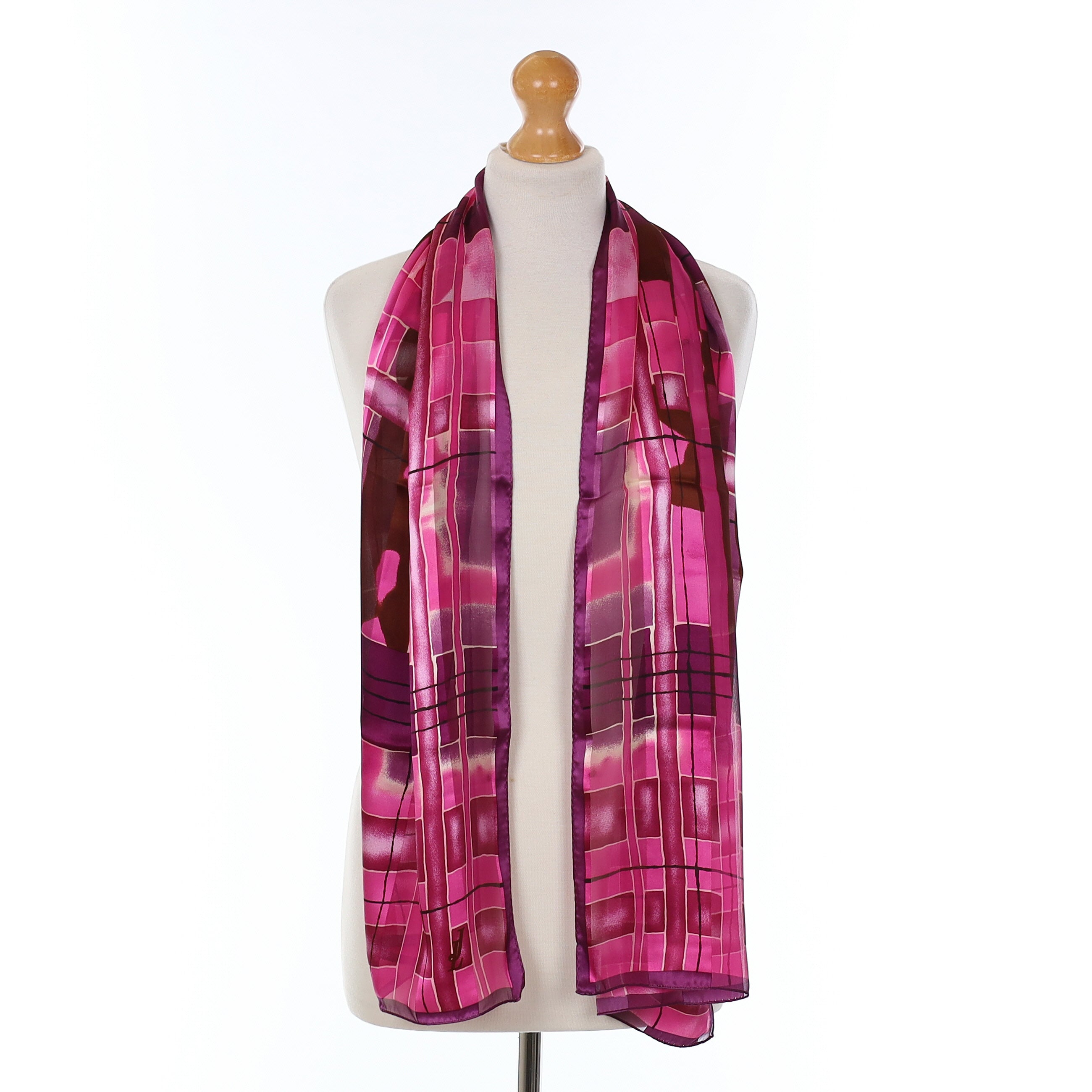 Brand New Magenta Silk Scarf