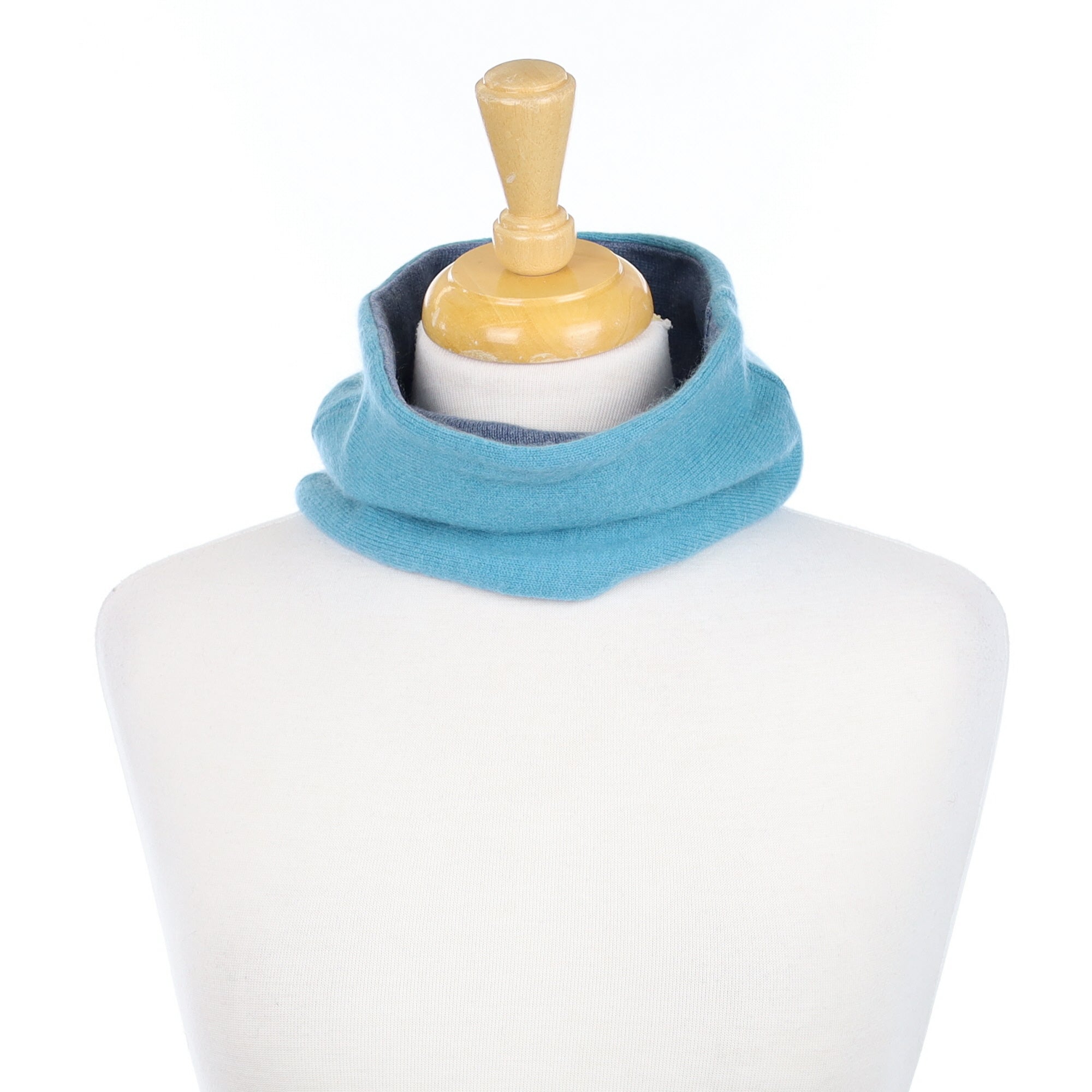 Turquoise and Denim Blue Neck Warmer