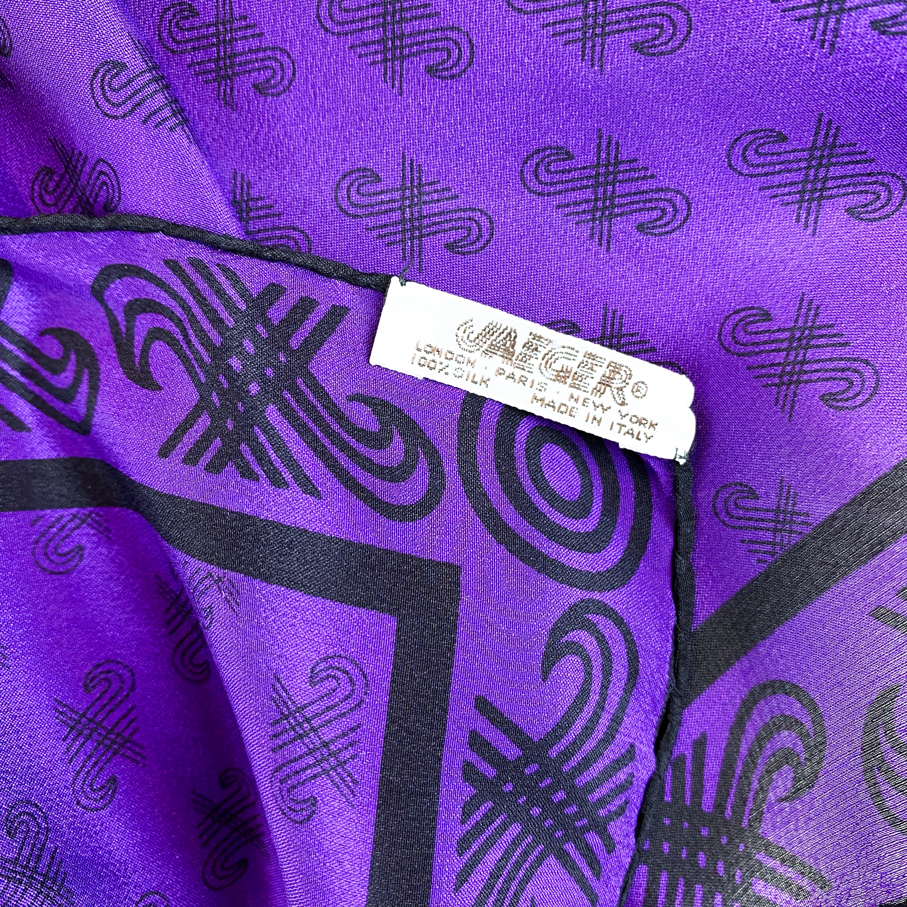 1970s Jaeger Vintage Silk Scarf