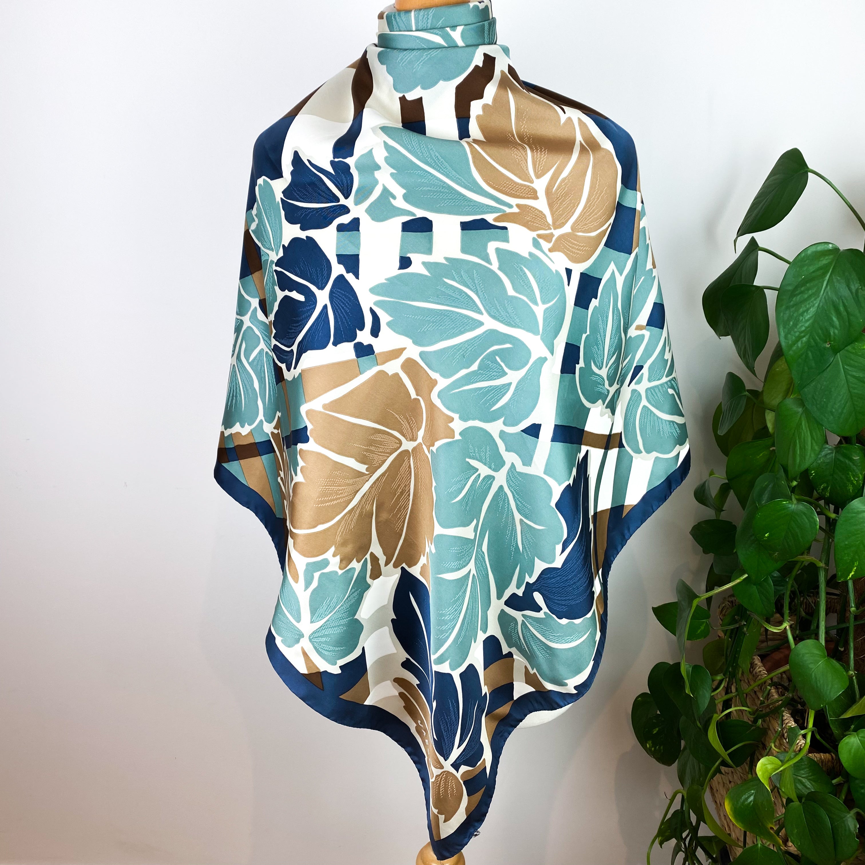 Jaeger Floral Vintage Silk Scarf
