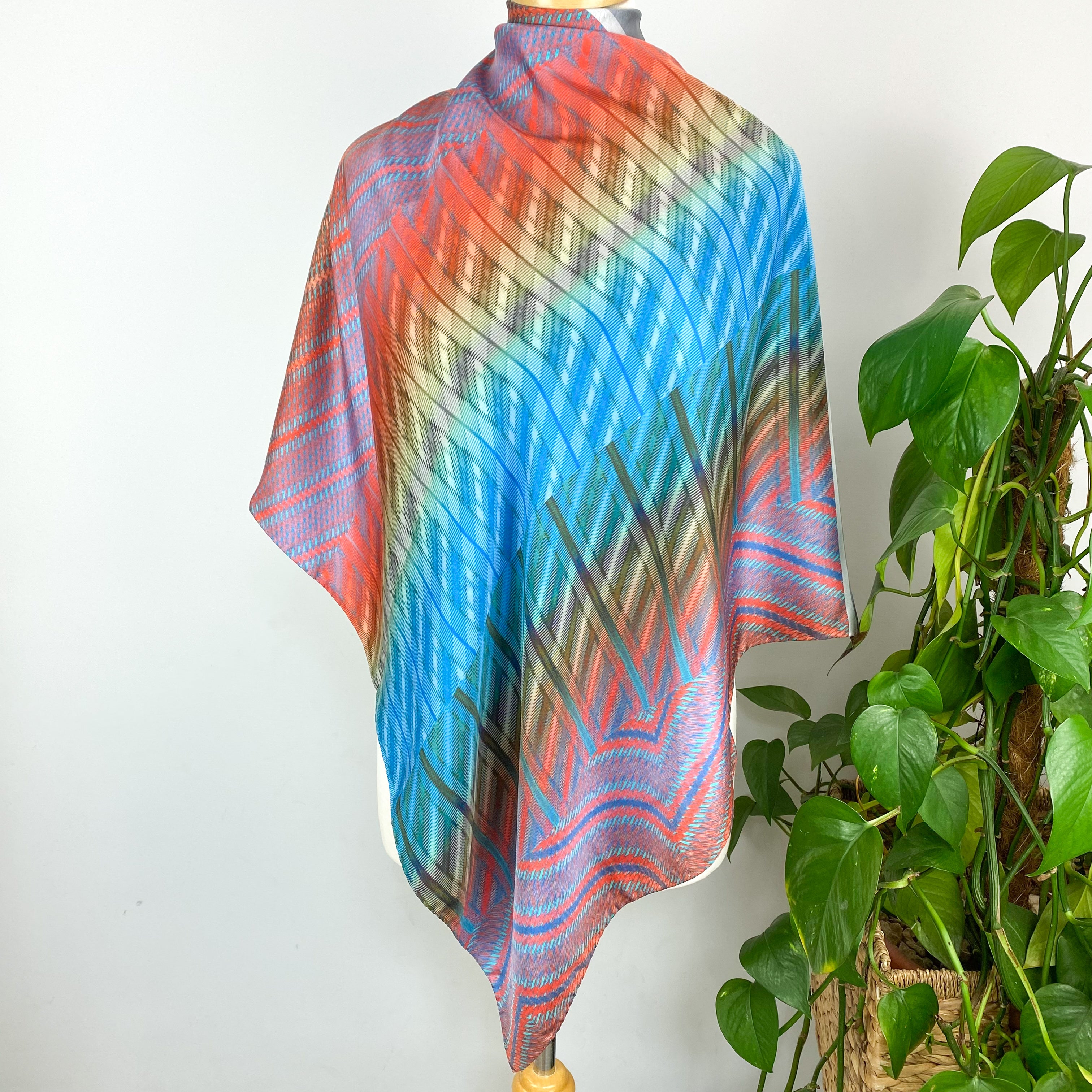 Italian Abstract Silk Scarf