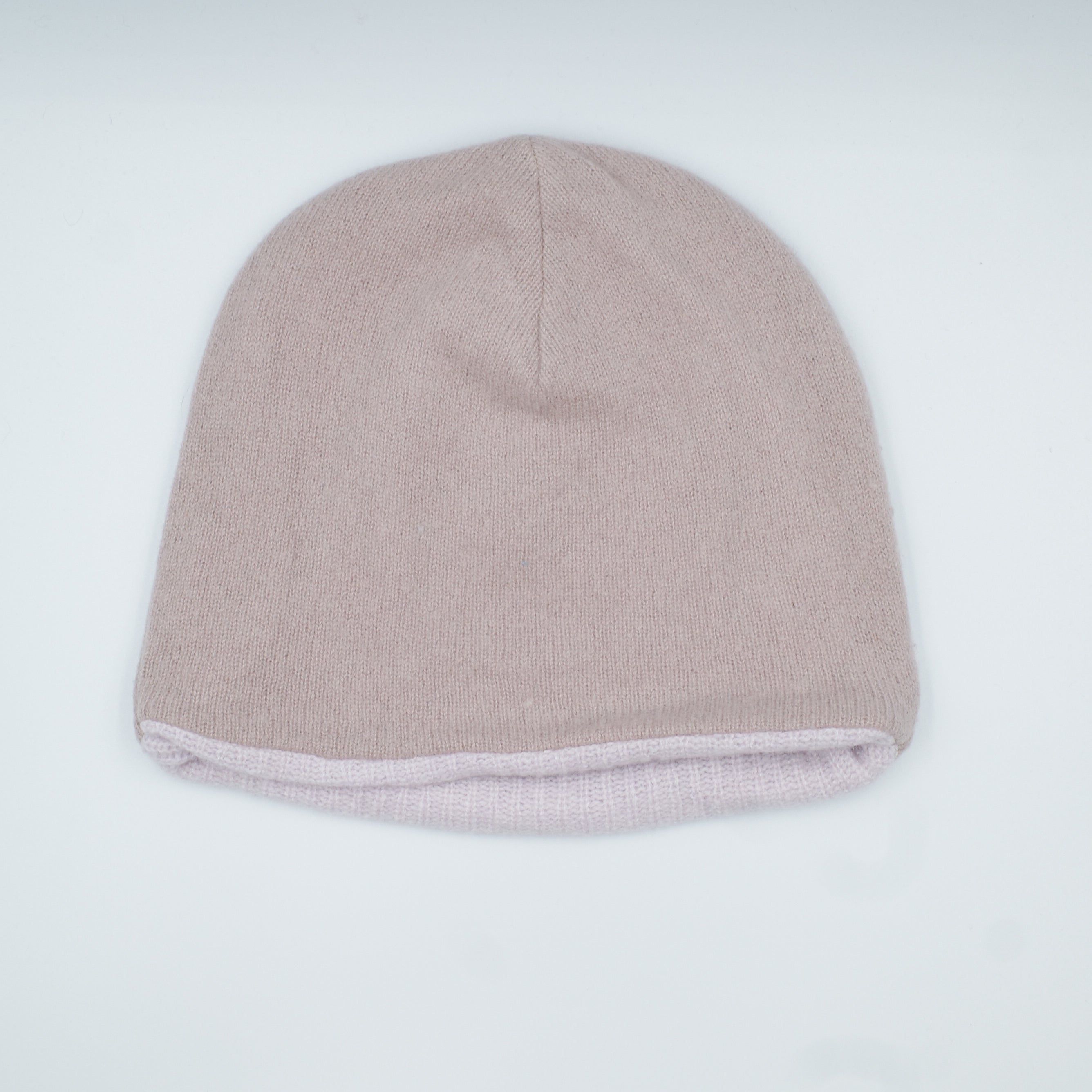 Pastel and Mauve Purple Cashmere Beanie Hat