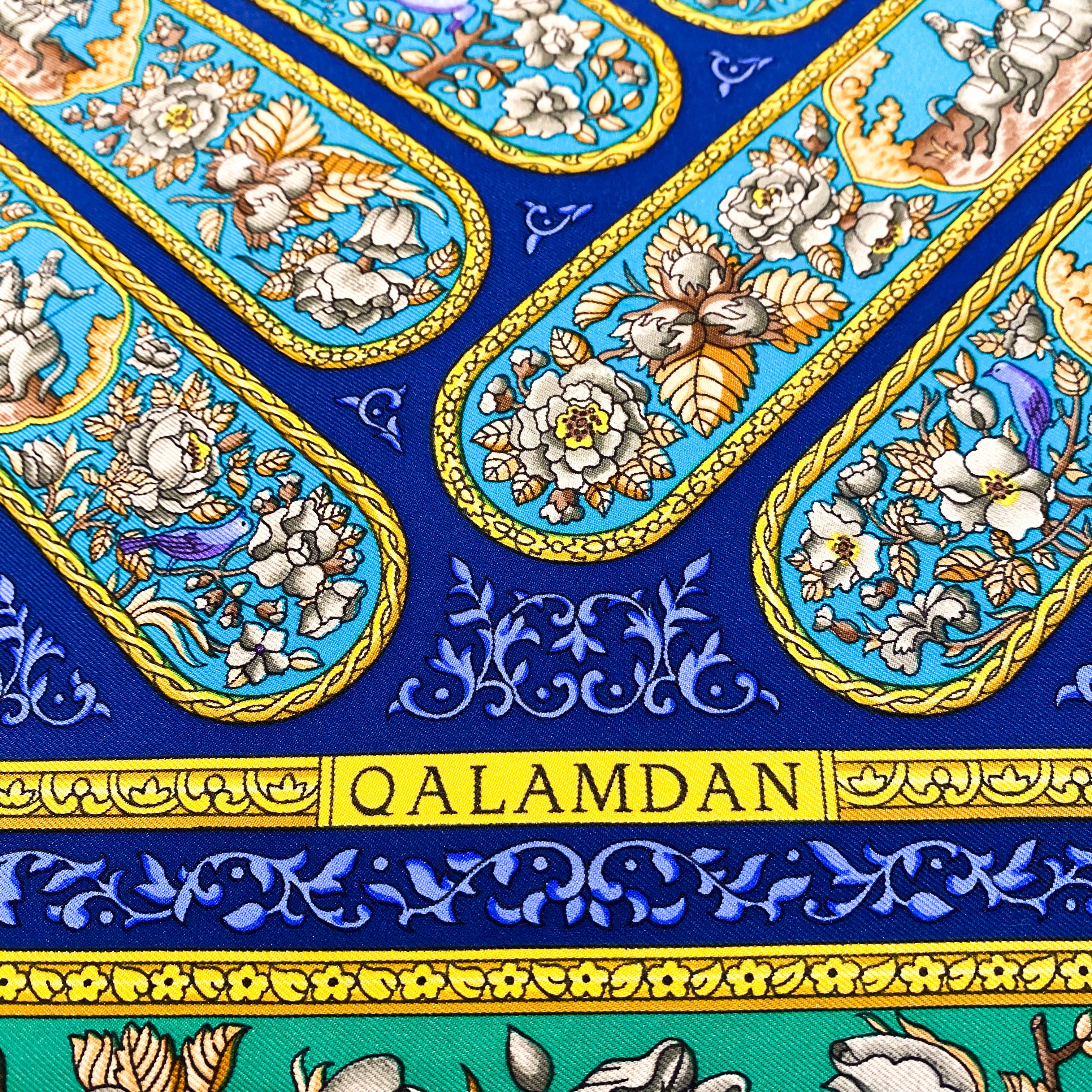 Boxed Hermes Qalamdan Vintage Silk Scarf