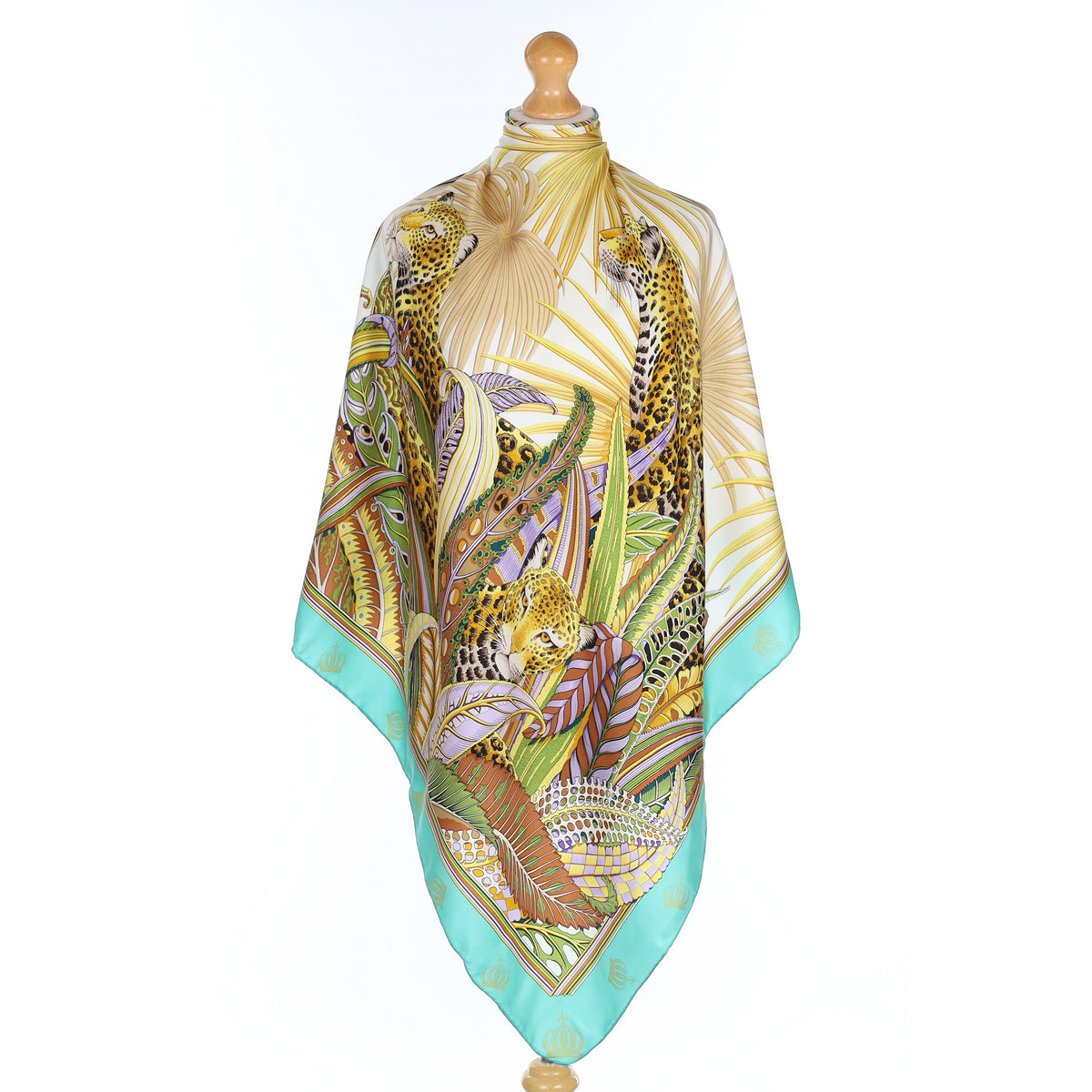 Leopard Design Silk Scarf