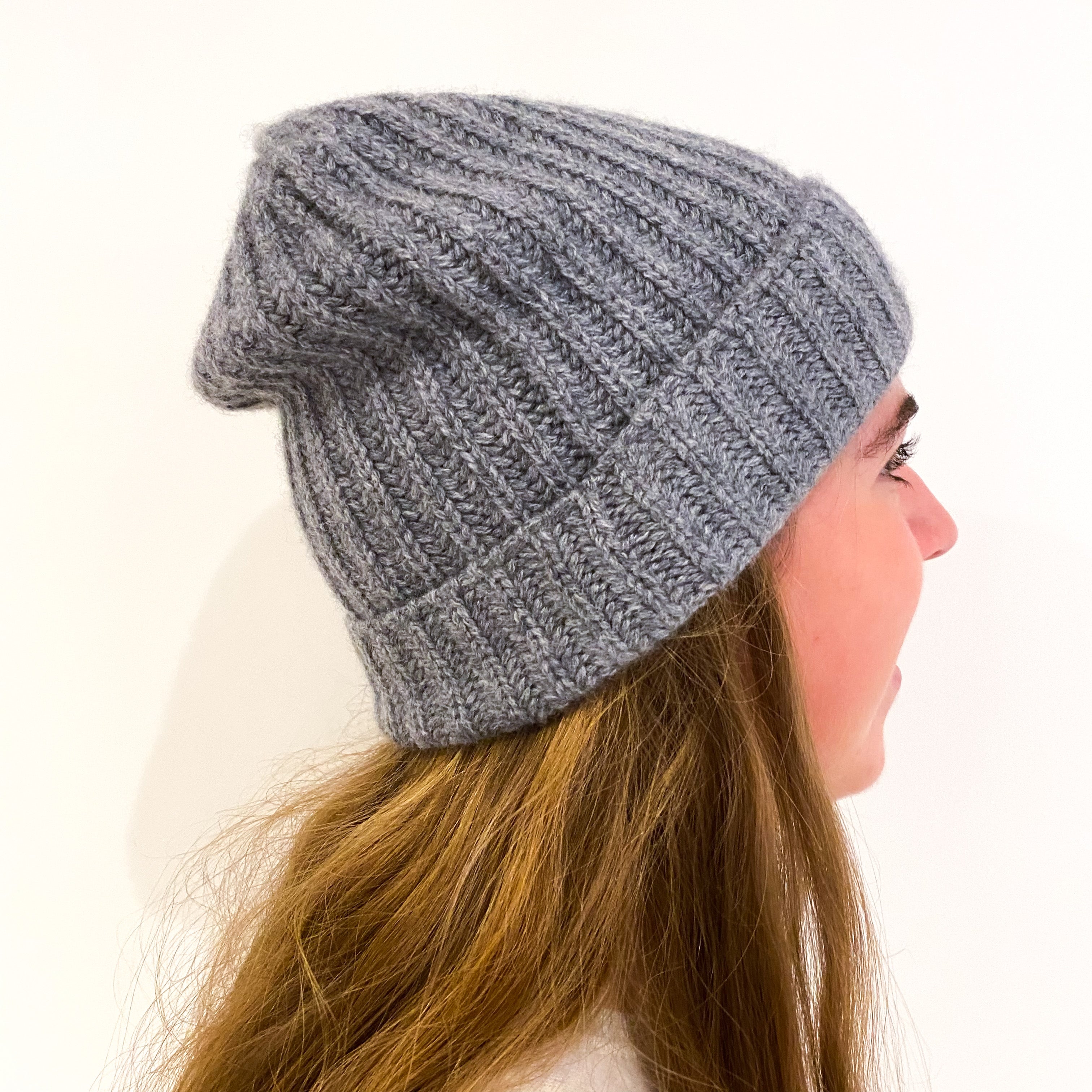 New Scottish Ash Grey Chunky Beanie Hat One Size