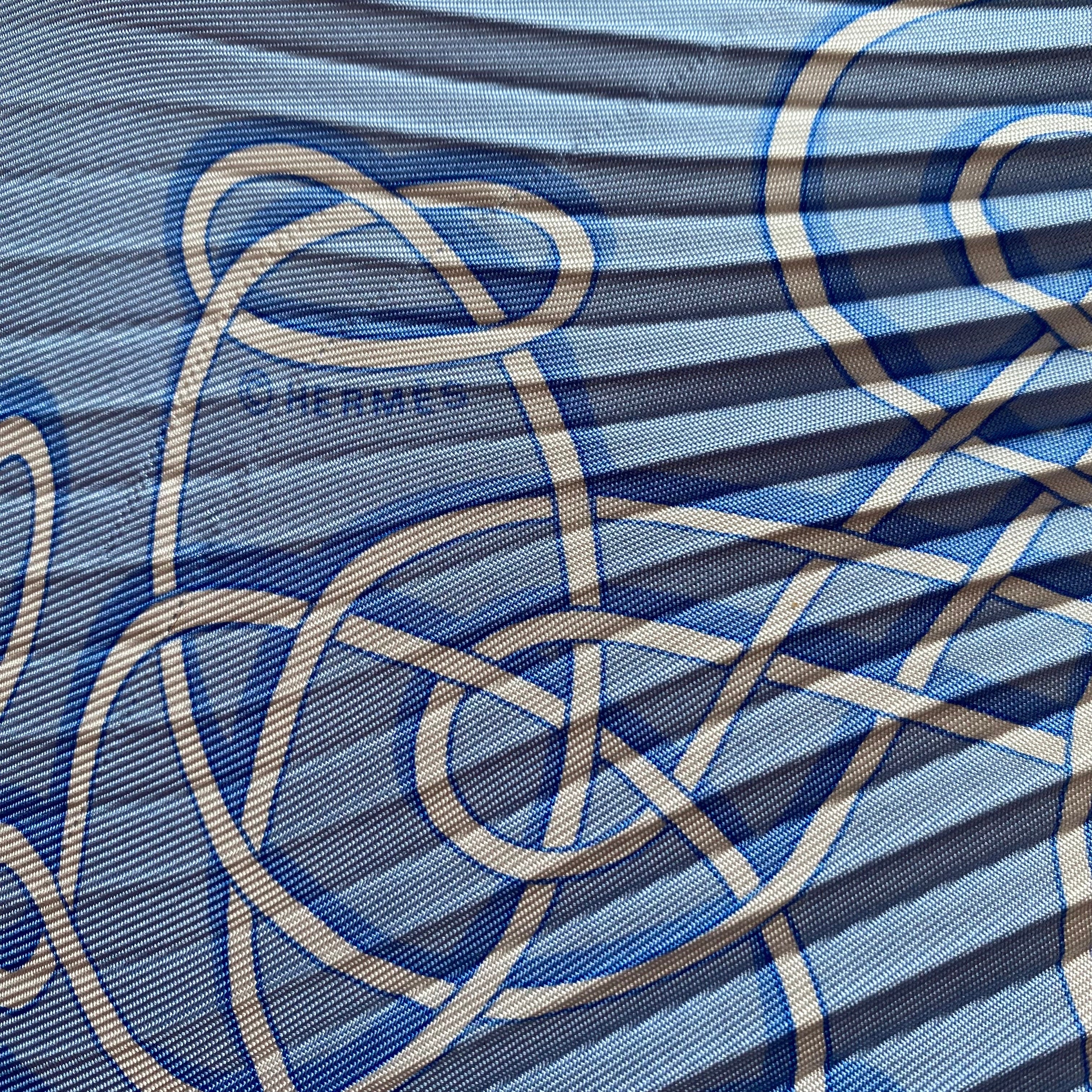 Hermès Piaget Plissé Silk Scarf Rare