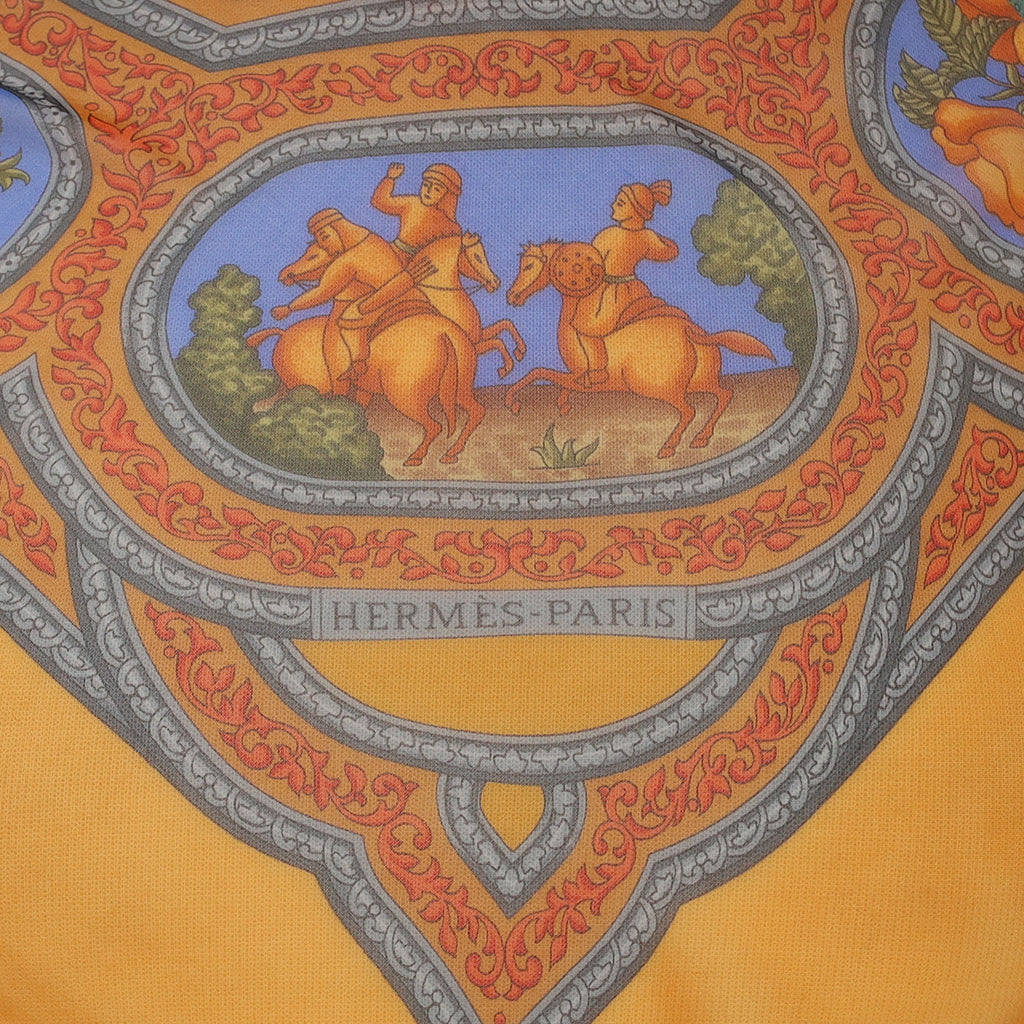 Hermès Qalamdan Mousseline Silk Scarf