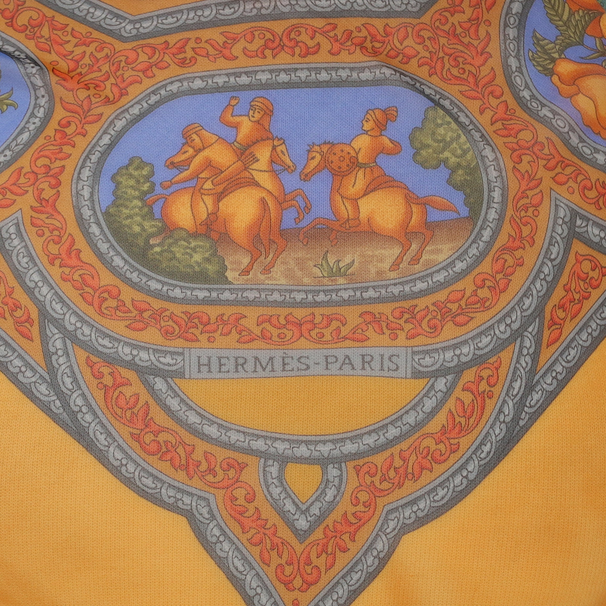 Hermès Qalamdan Mousseline Silk Scarf