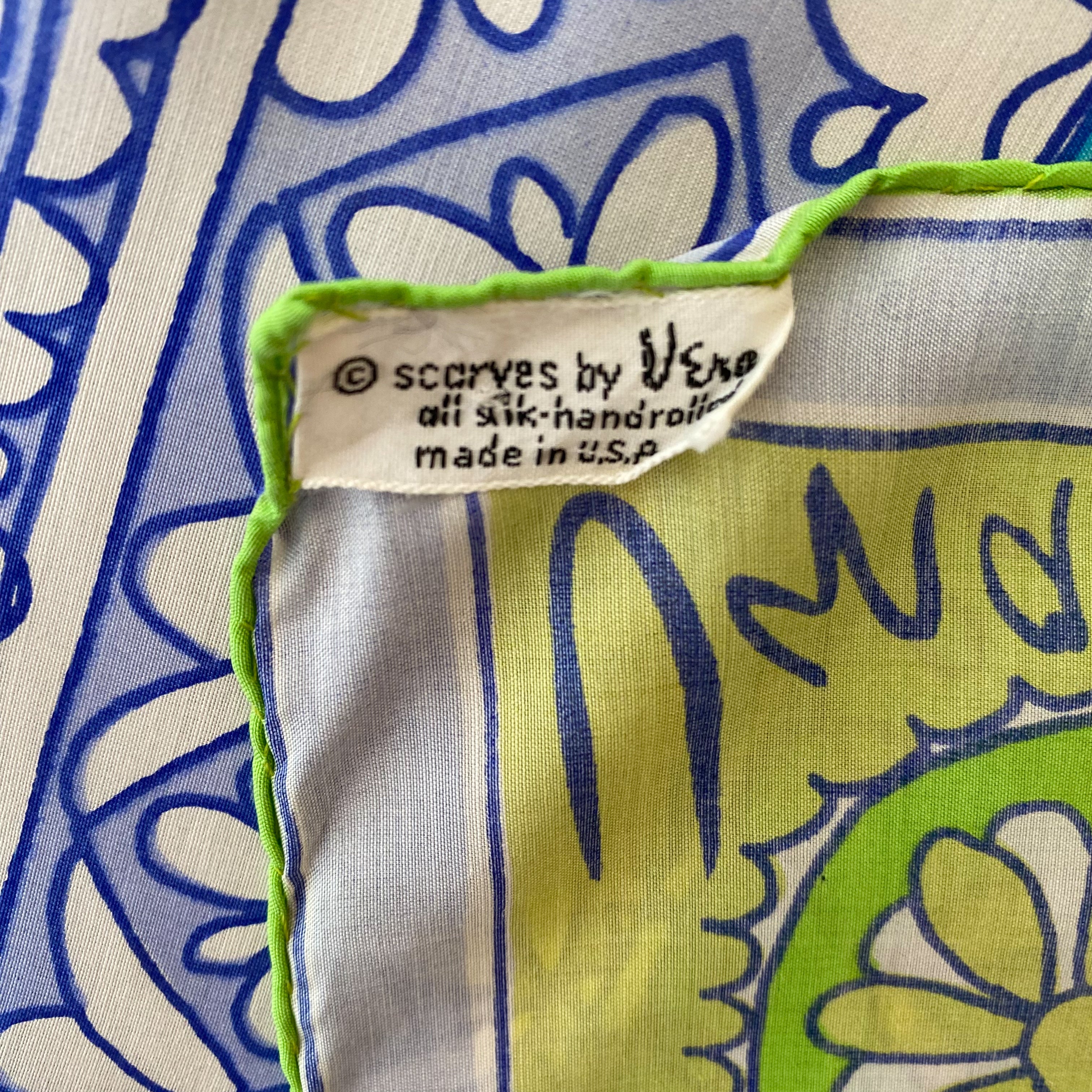 1970s Vera Nuemann Vintage Silk Scarf