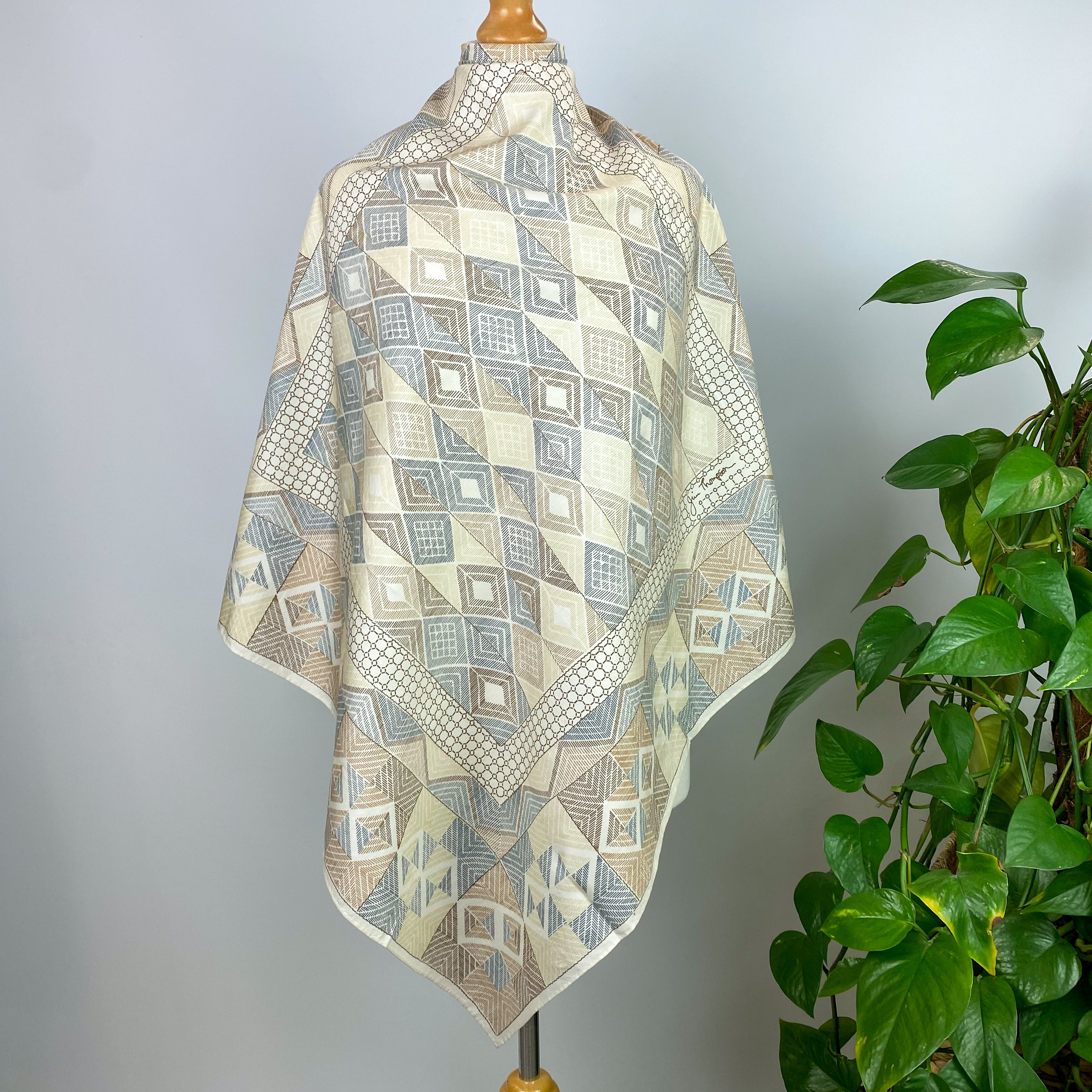 Jim Thompson Geometric Silk Scarf