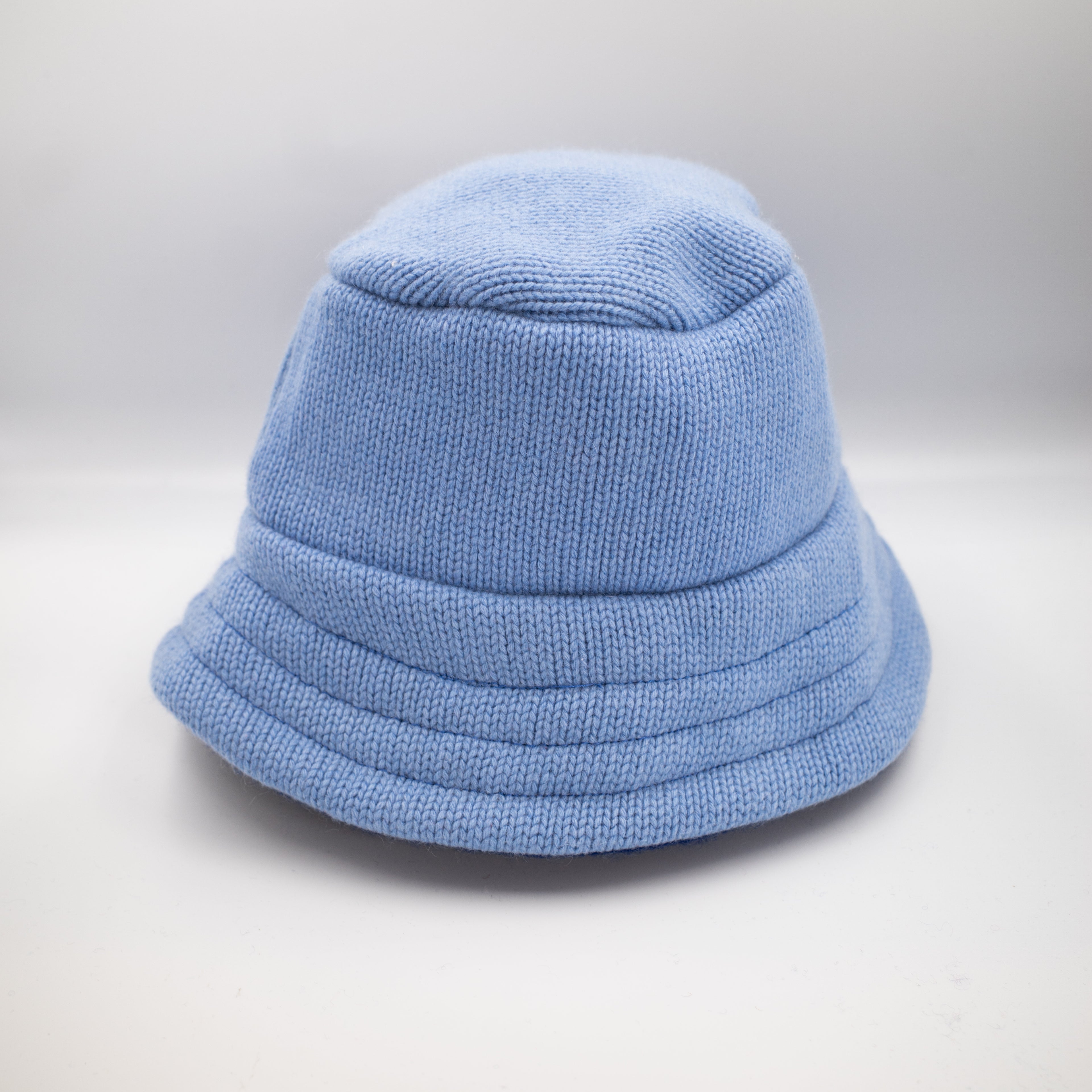Sky Blue Reversible Cashmere Bucket Hat Medium