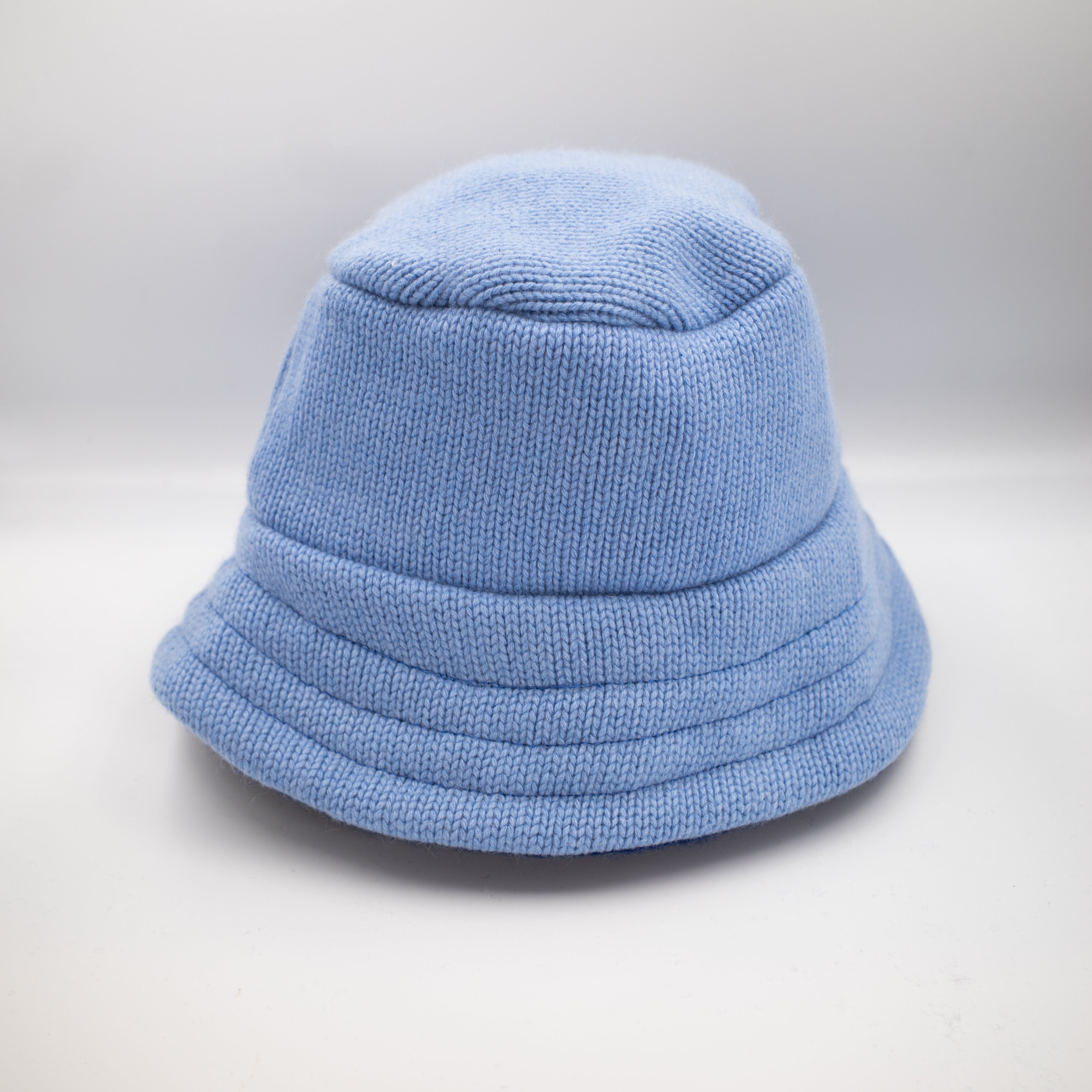 Sky Blue Reversible Cashmere Bucket Hat Medium