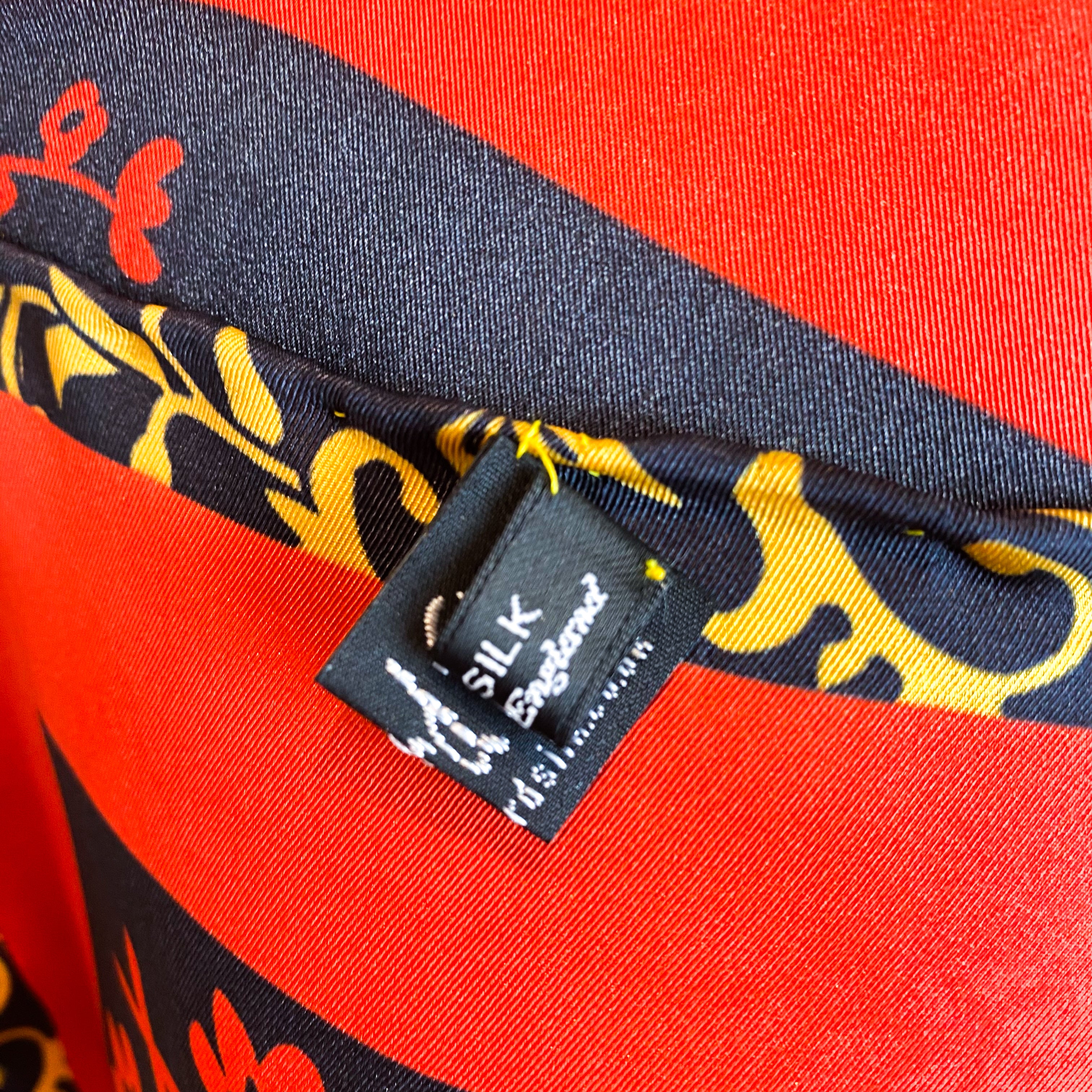 Immaculate Aaron Hales Designer Silk Scarf
