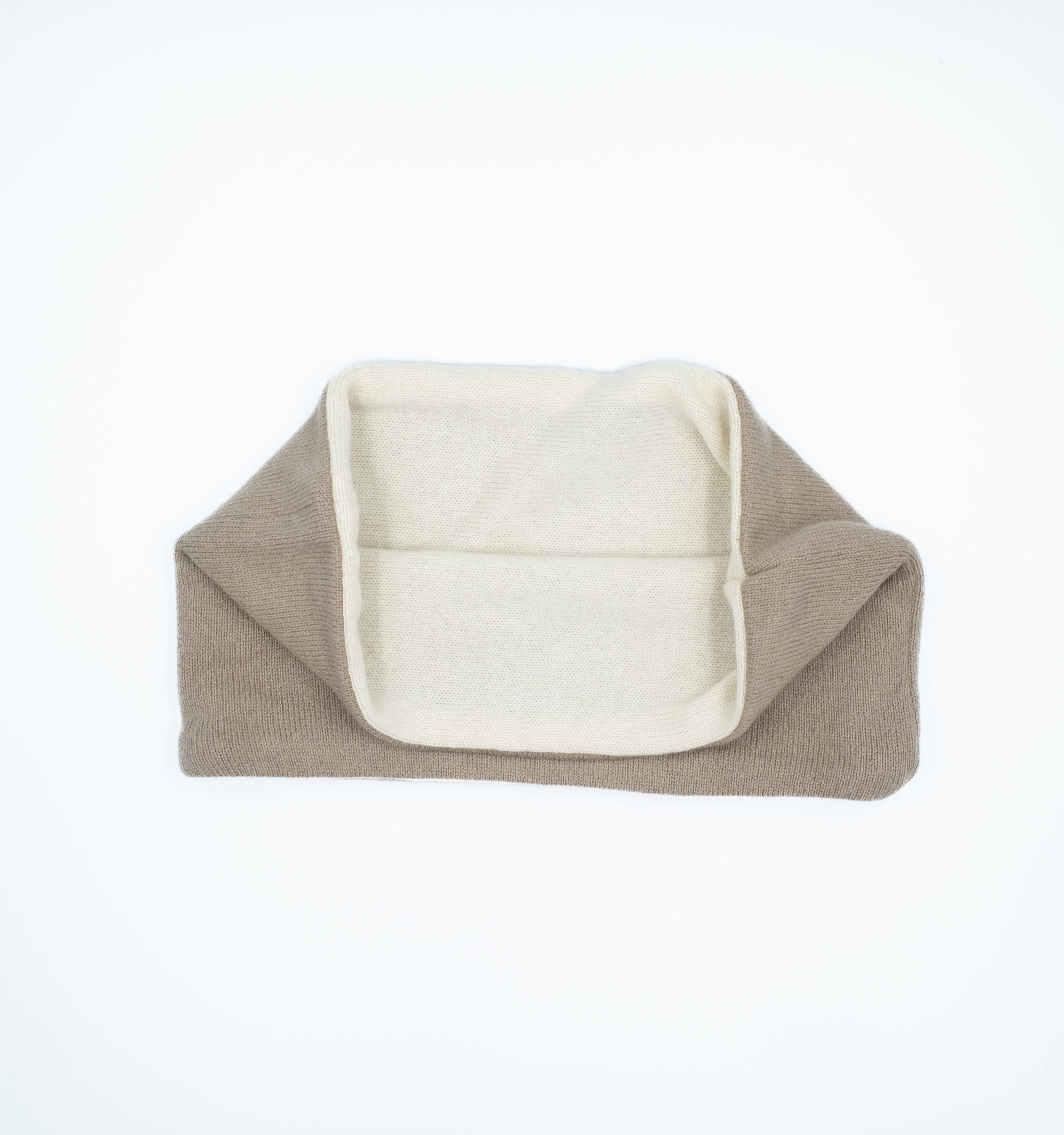 Deep Clay and Cream Neck Warmer