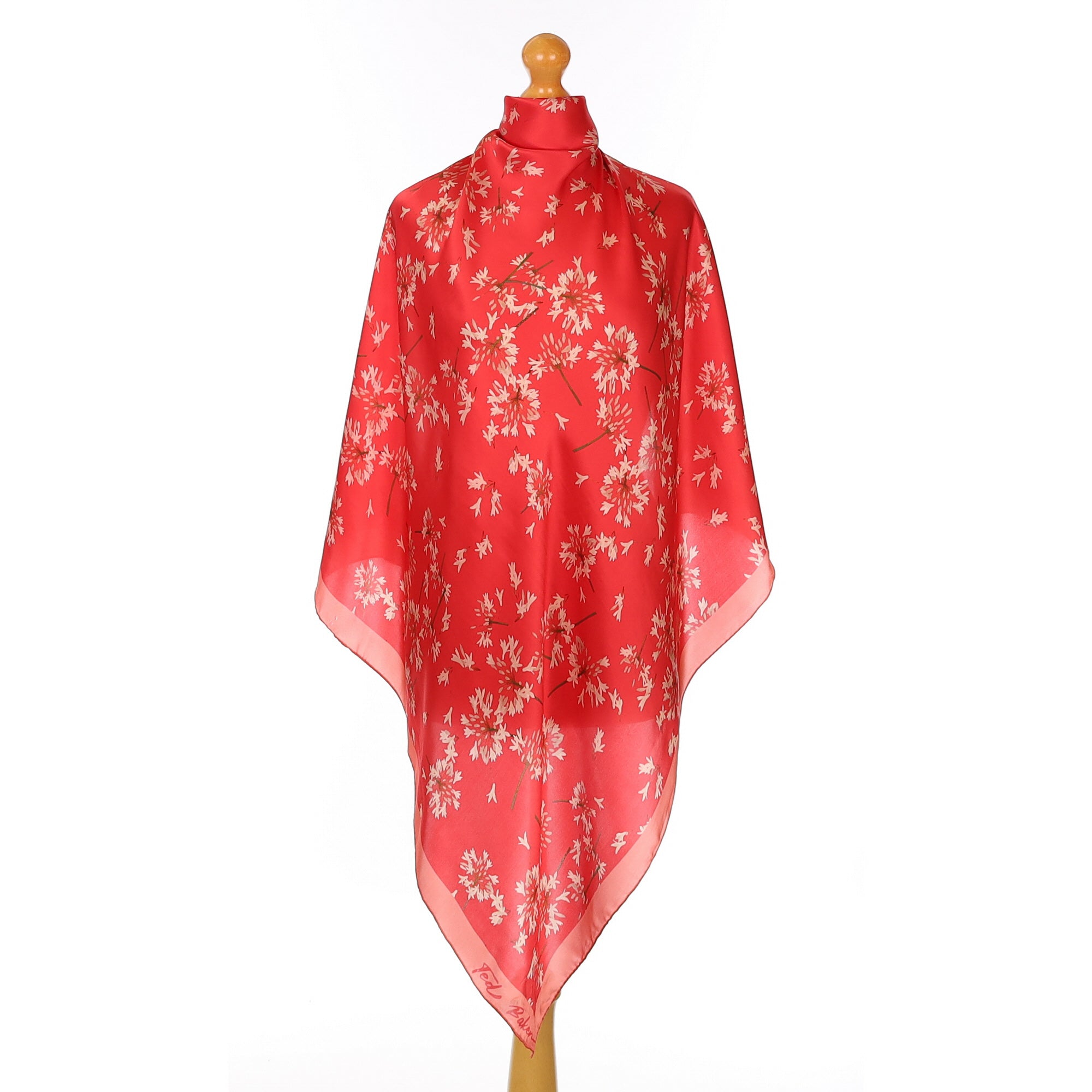 Ted Baker Red Floral Silk Scarf