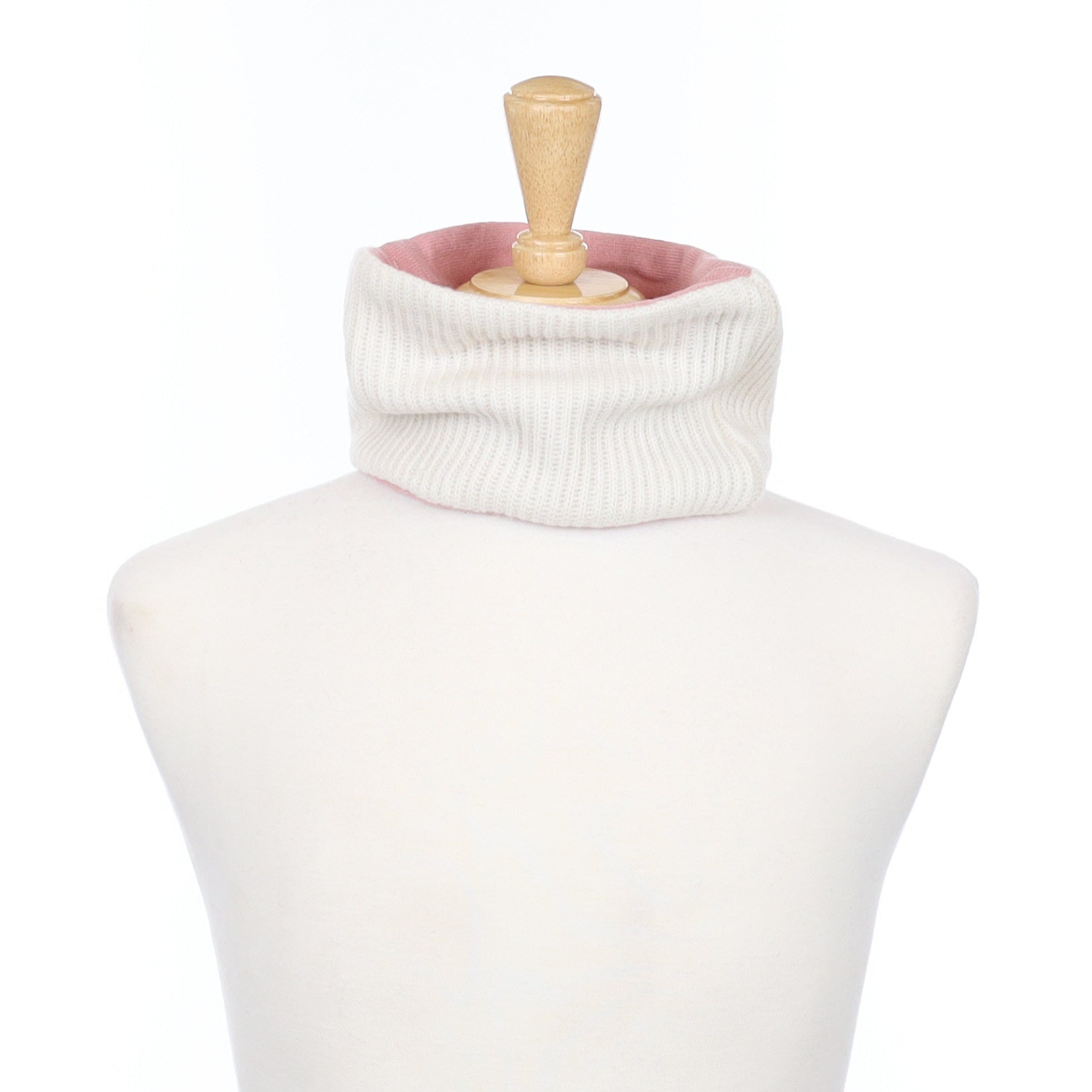 Cream and Blush Pink Neck Warmer