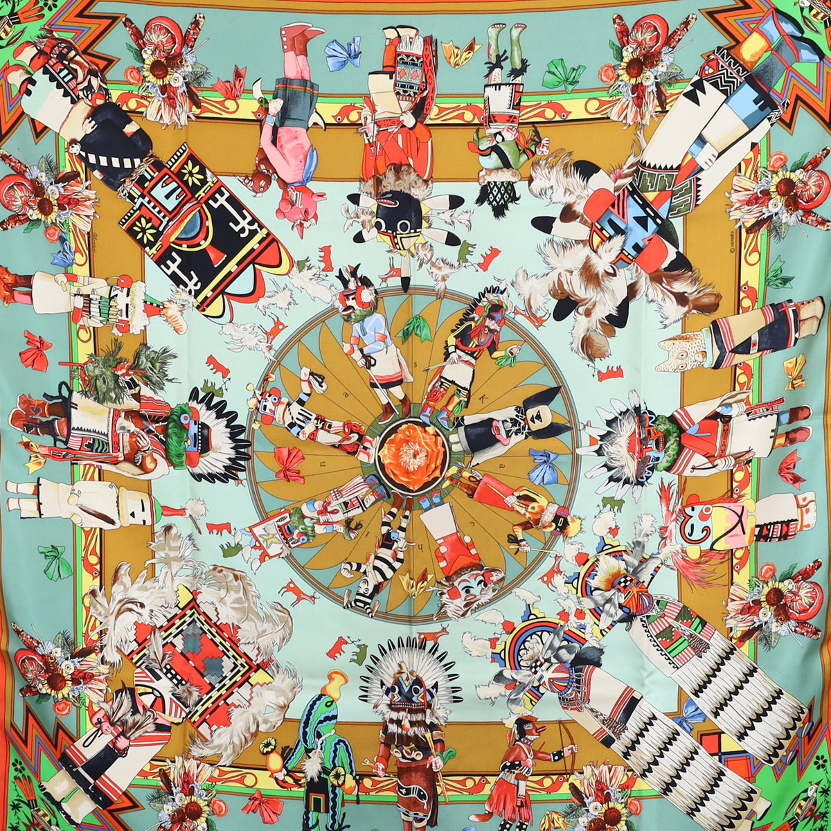 Hermès Kachinas Silk Scarf Rare