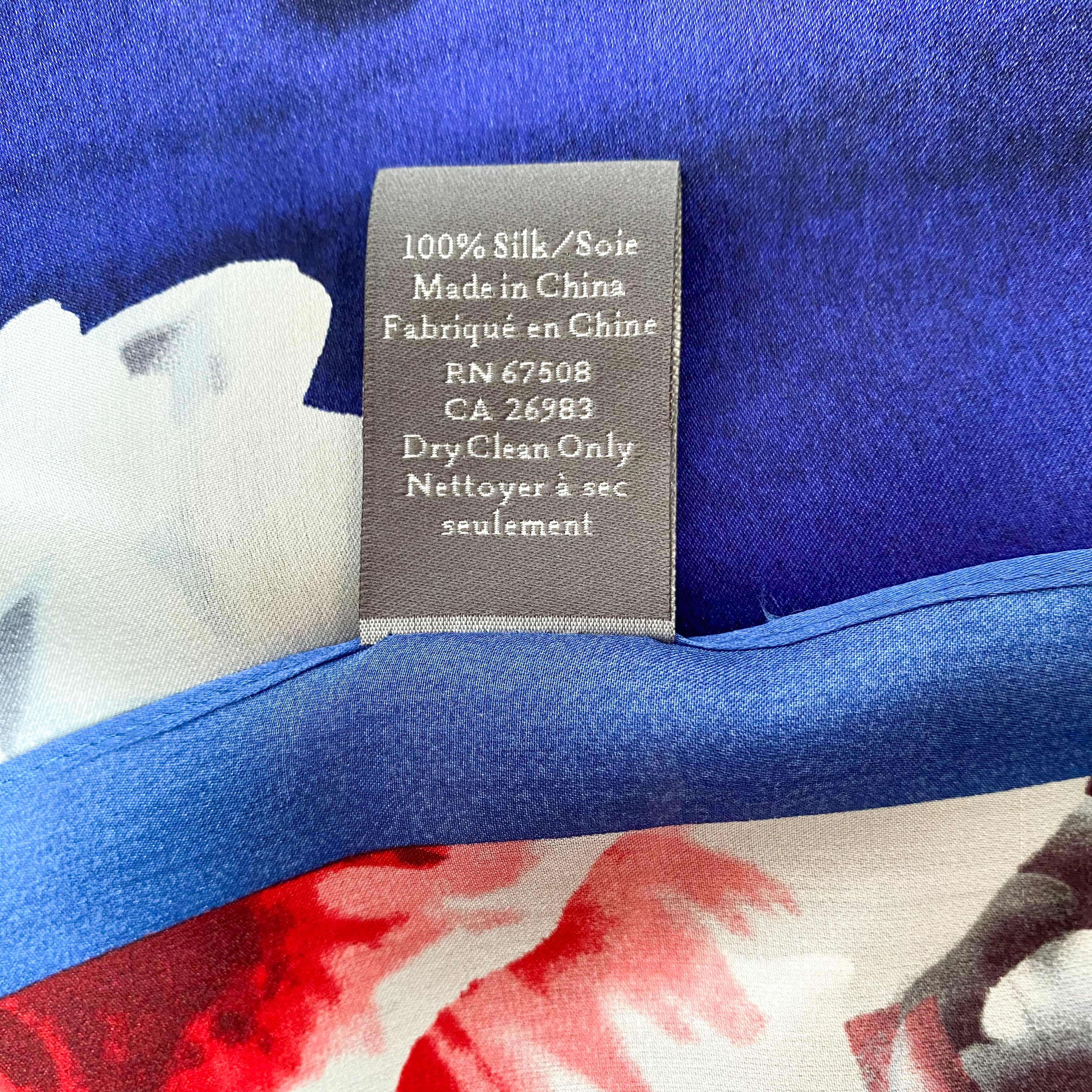 Vince Camuto Floral Long Silk Scarf