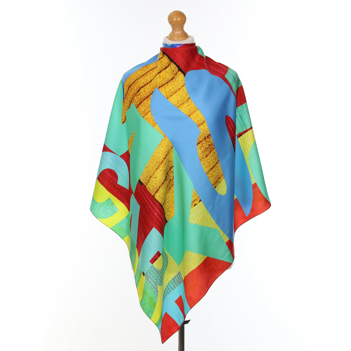 ‘This Is My Scarf’ Colourful Motif Silk Scarf