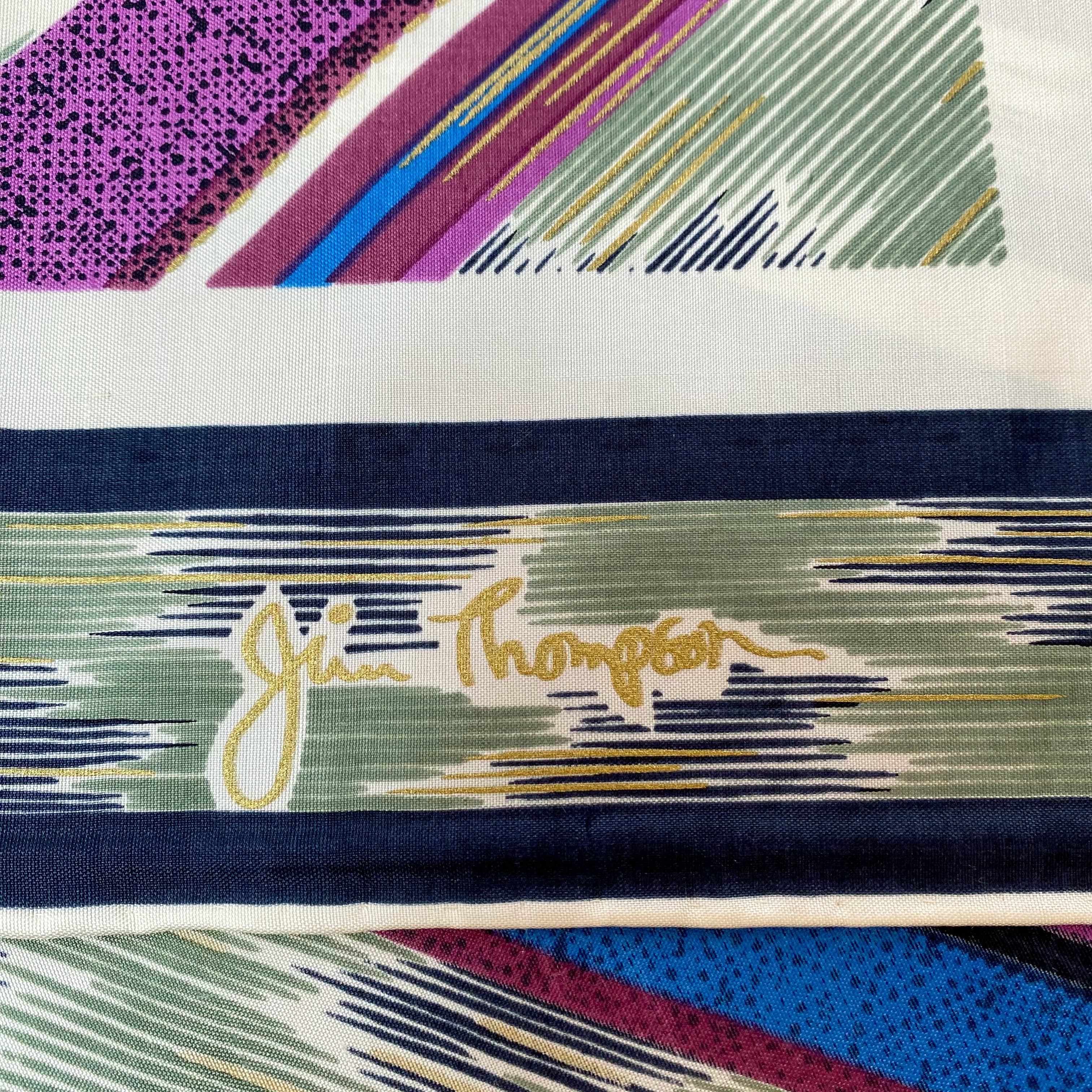 Brand New Jim Thompson Striped Silk Scarf