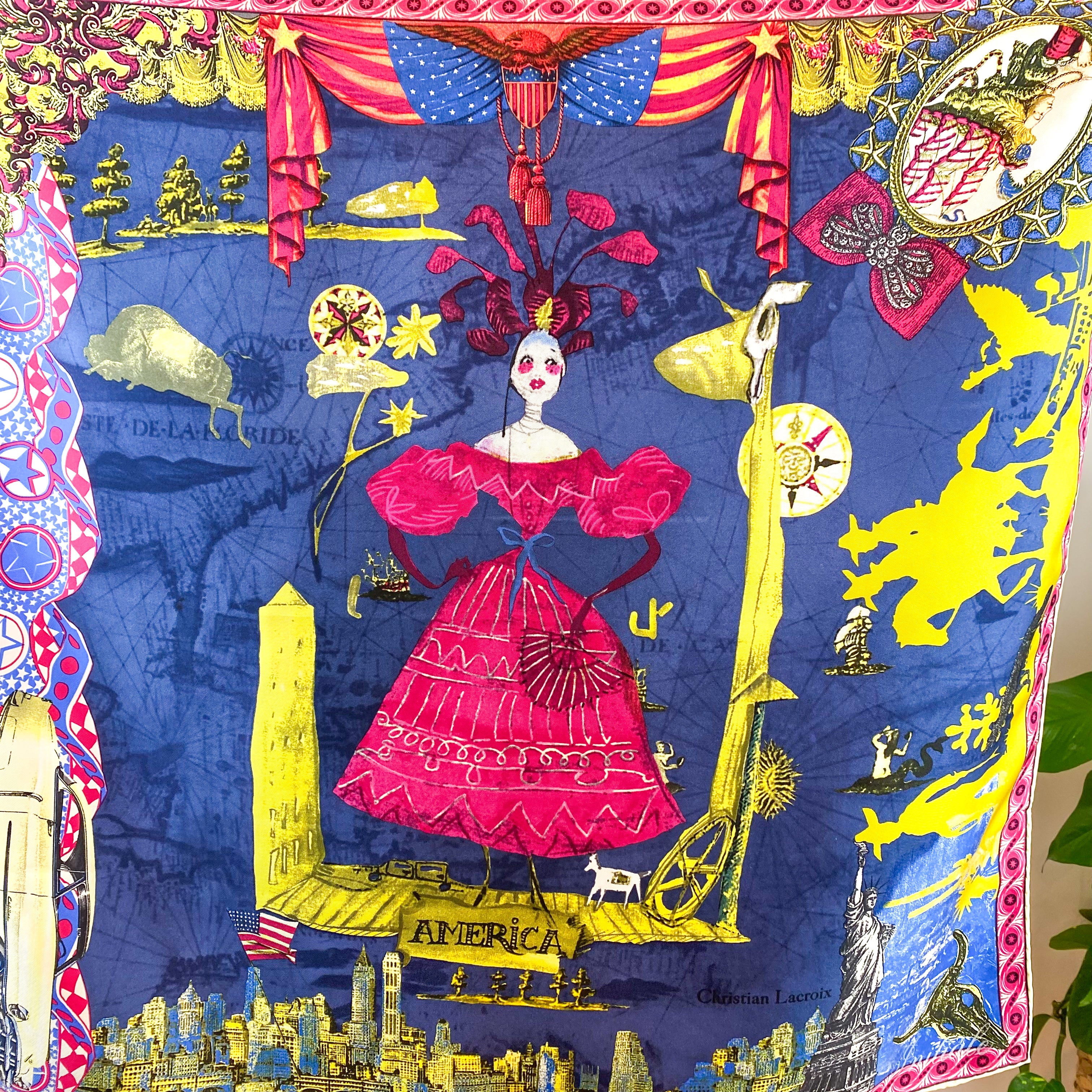 Christian Lacroix Italian Designer Silk Scarf