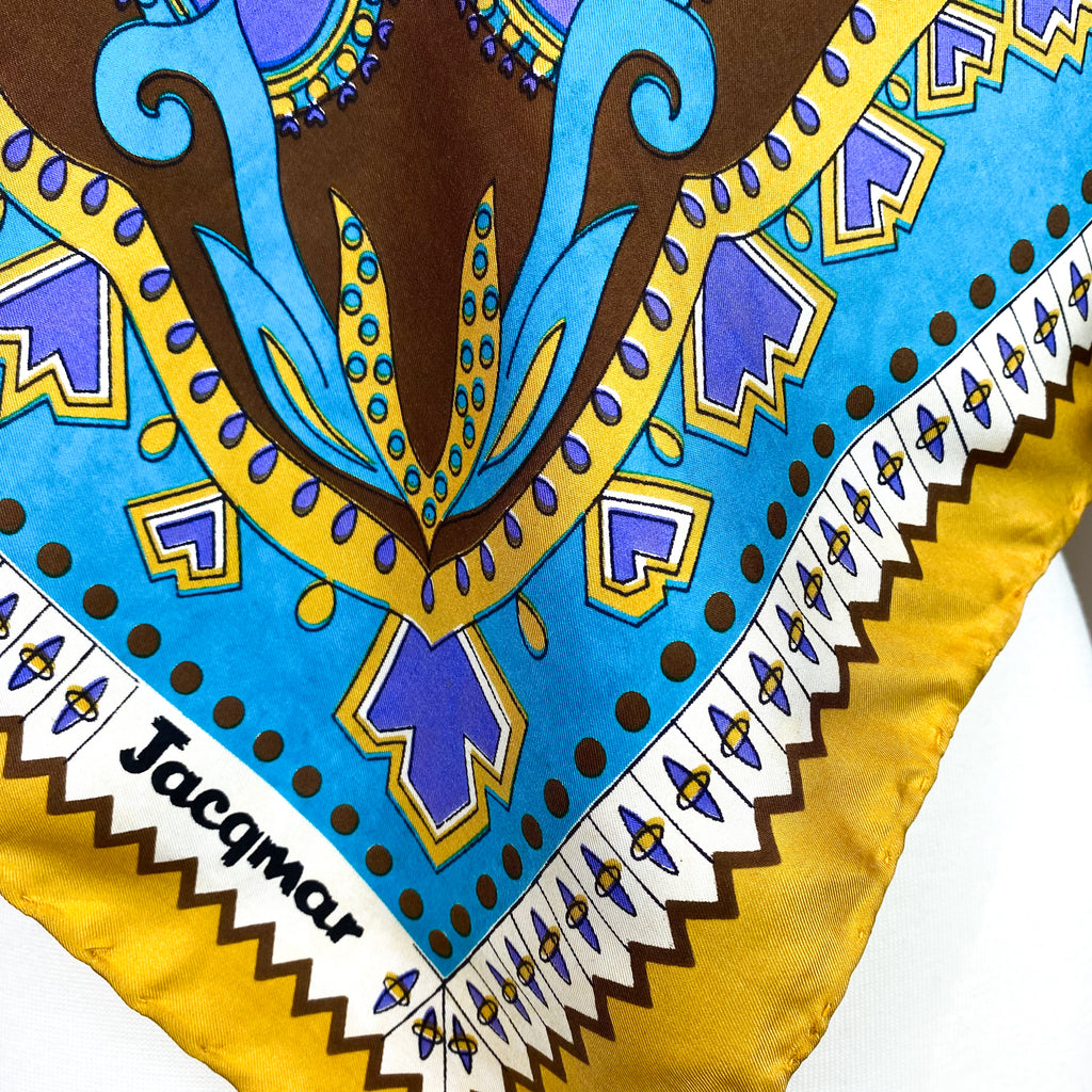 Jacqmar Paisley Vintage Silk Scarf
