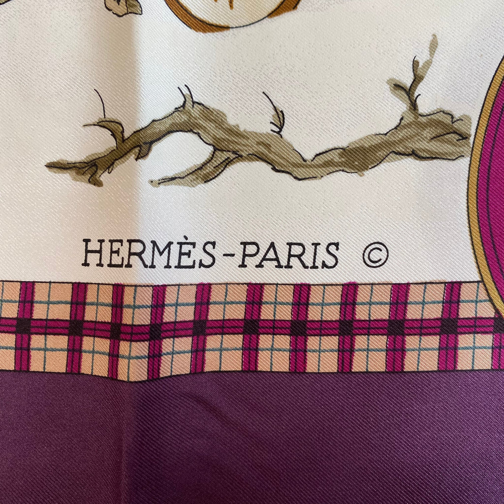 Hermès L’hiver En Poste Silk Scarf