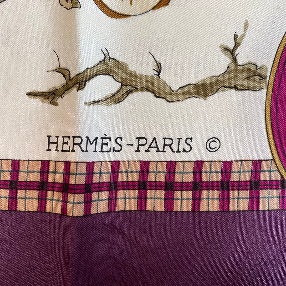 Hermès L’hiver En Poste Silk Scarf