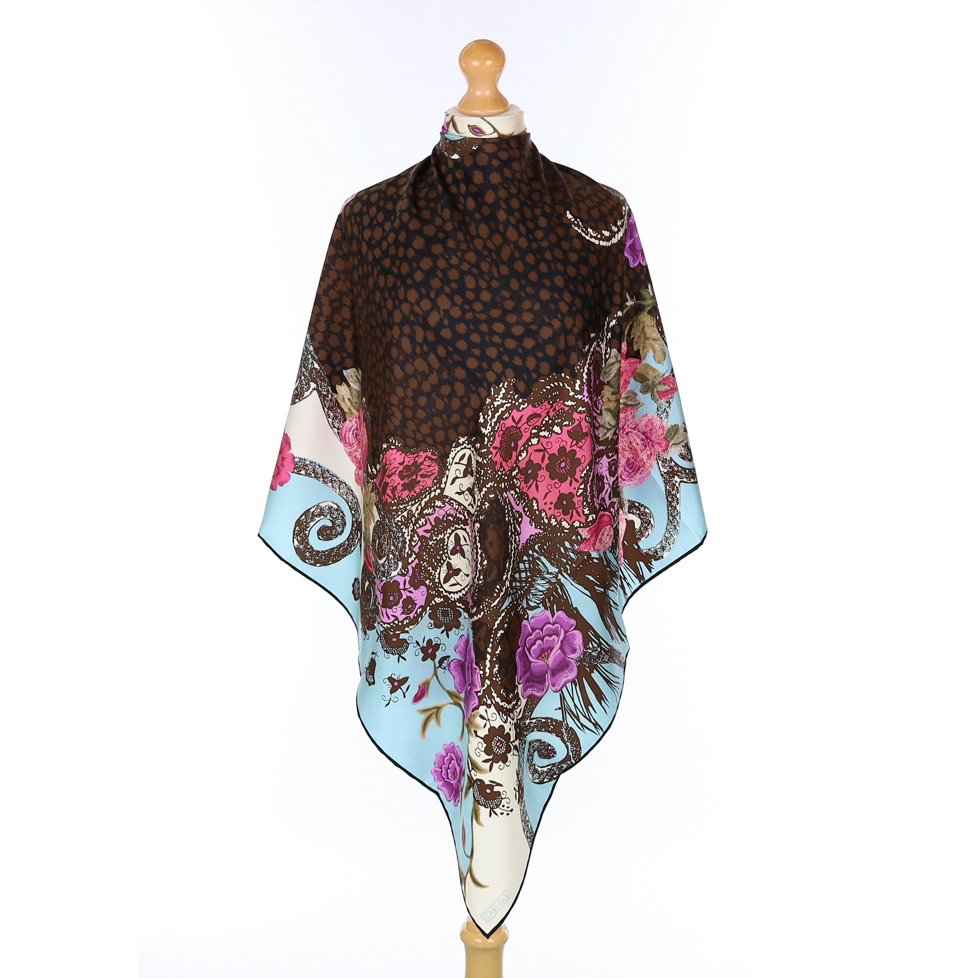 Carlisle Eccentric Animal Print Silk Scarf