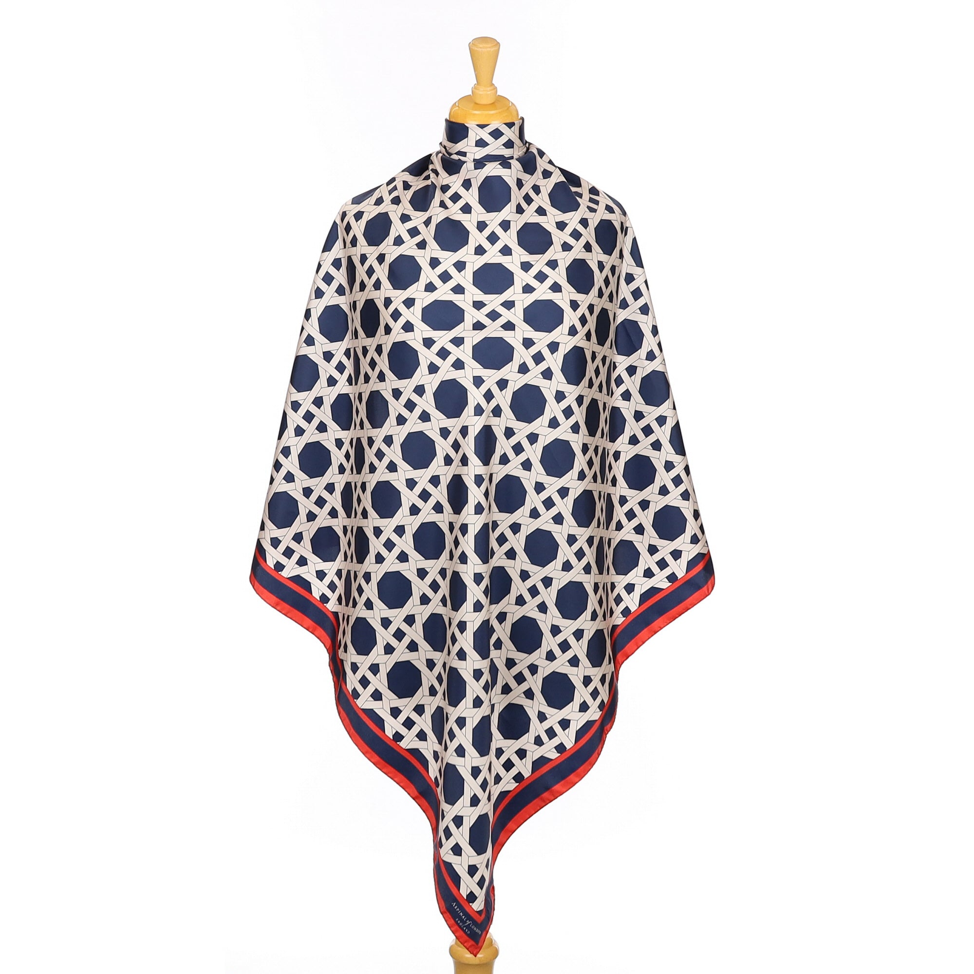 Pristine Aspinal of London Geometric Silk Scarf