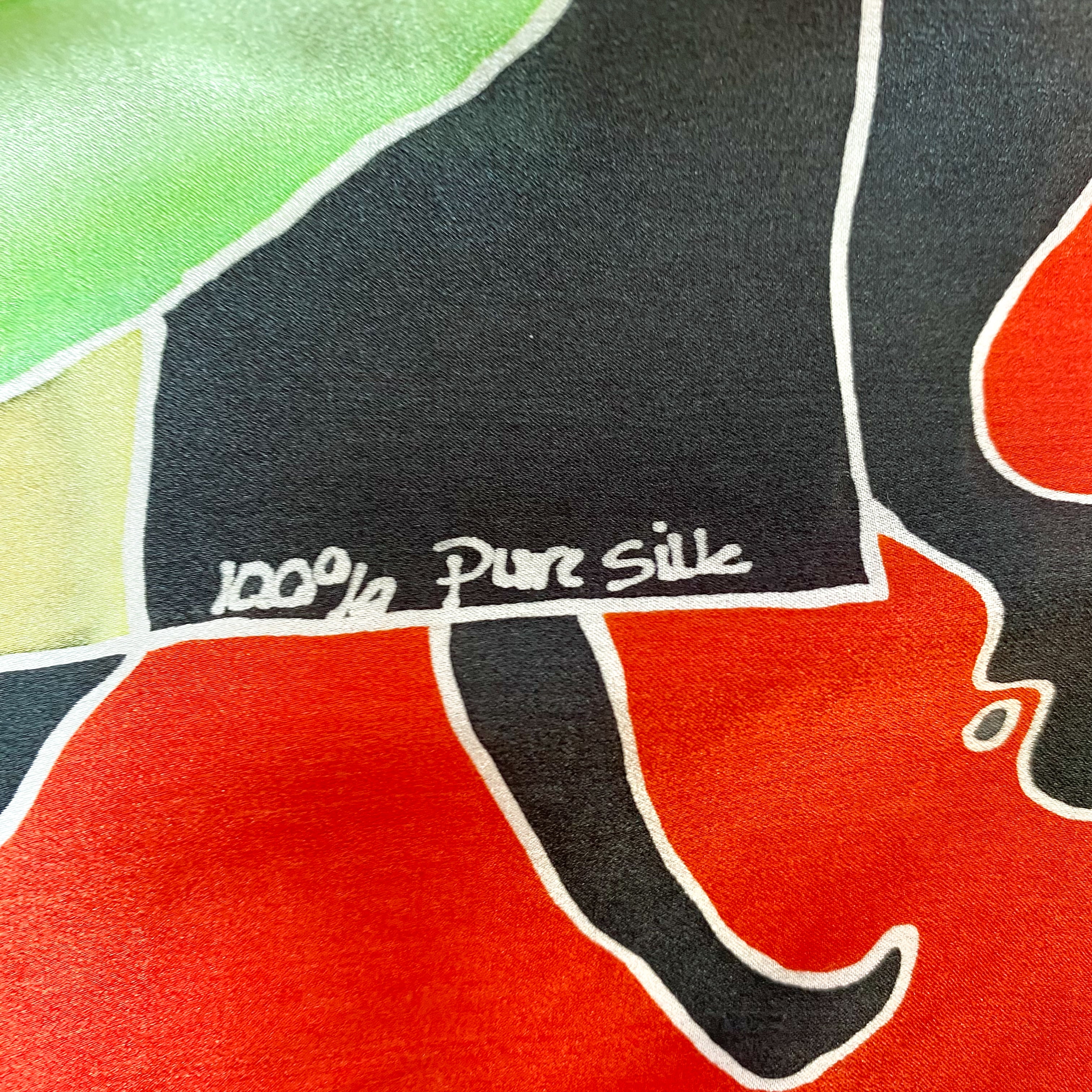 Hand Painted Lizard Silk Scarf