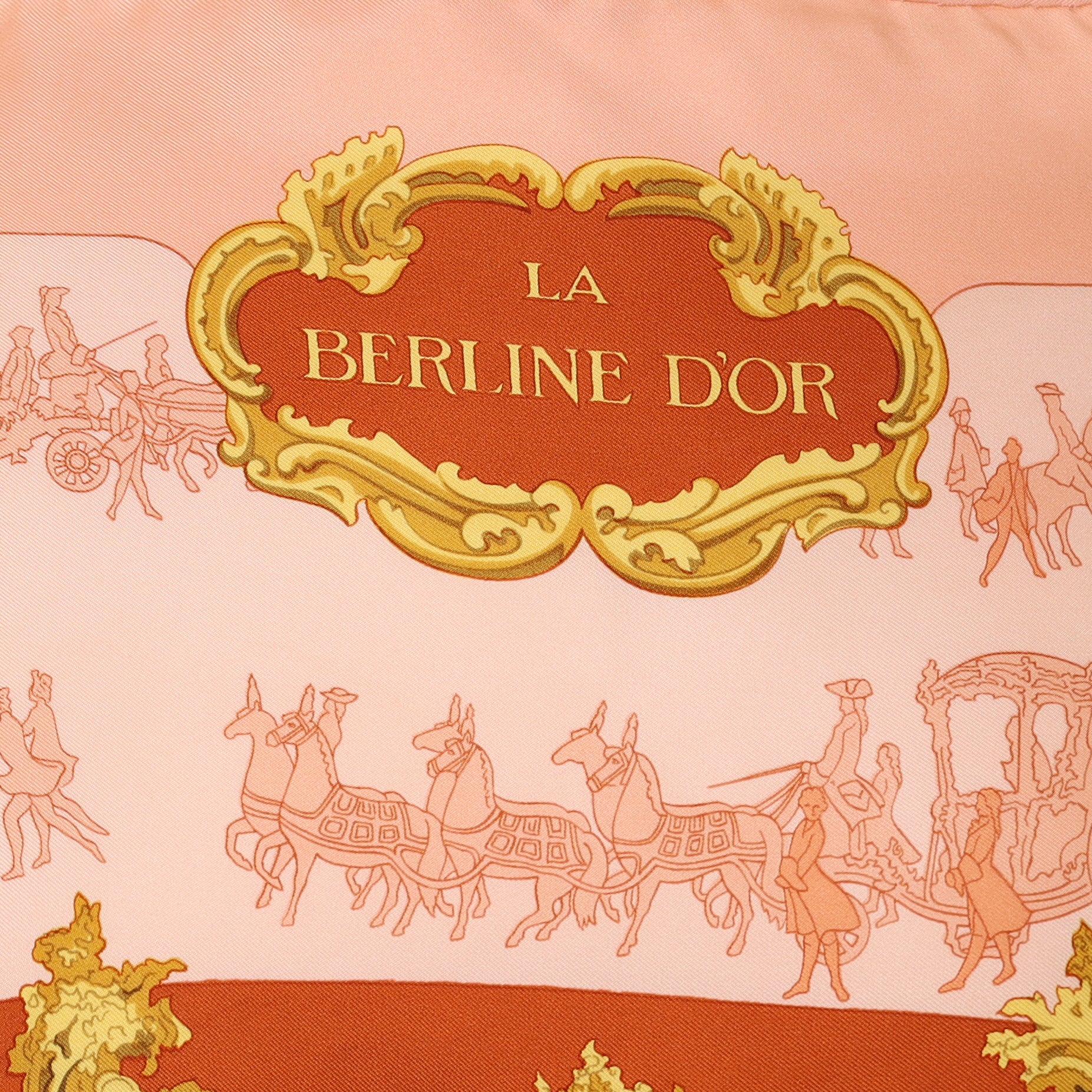Hermès La Berline D’Or Silk Scarf Quite Rare