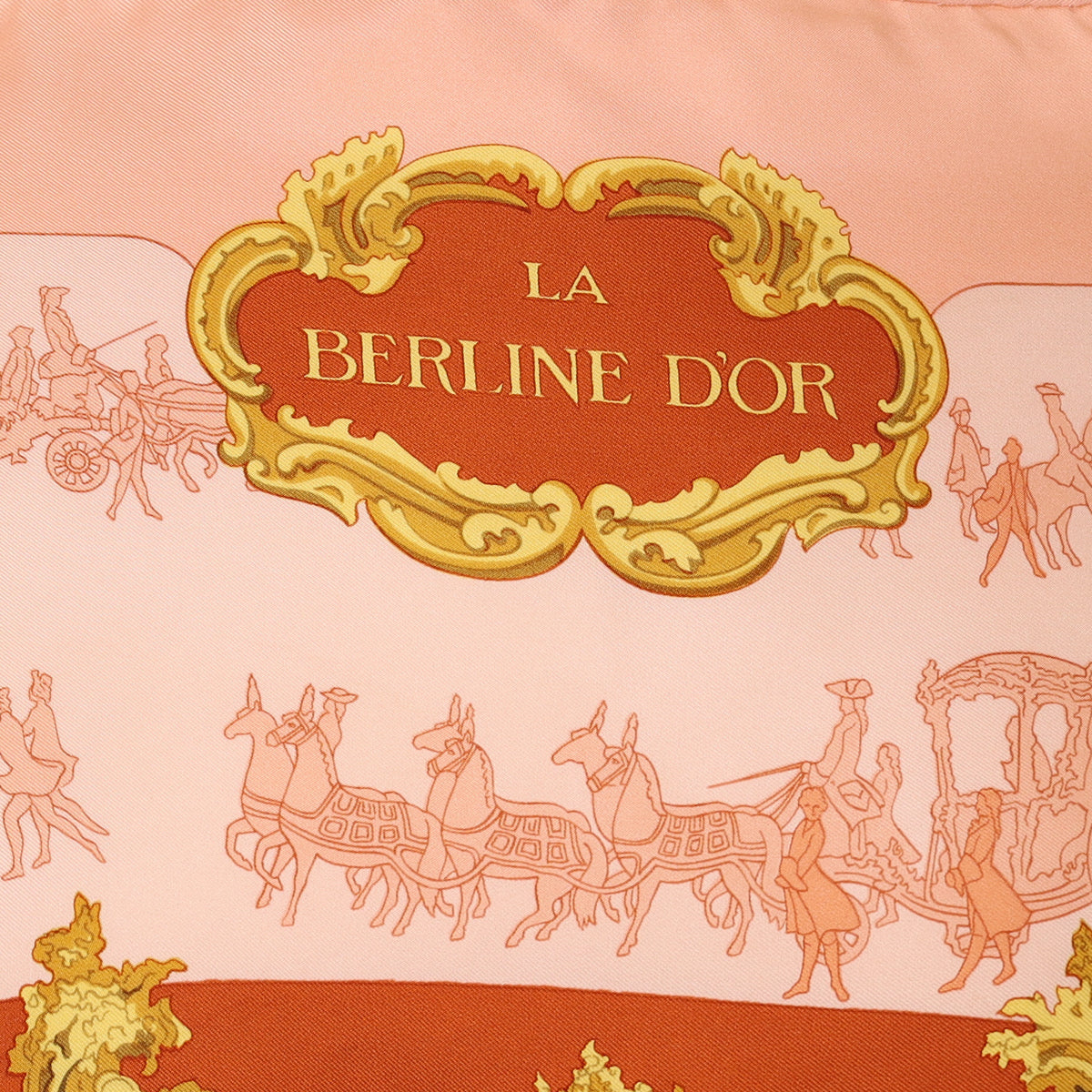 Hermès La Berline D’Or Silk Scarf Quite Rare