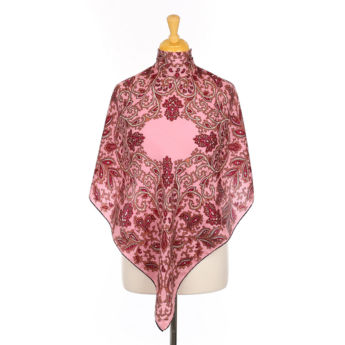 Jacqmar Pink Paisley Vintage Silk Scarf
