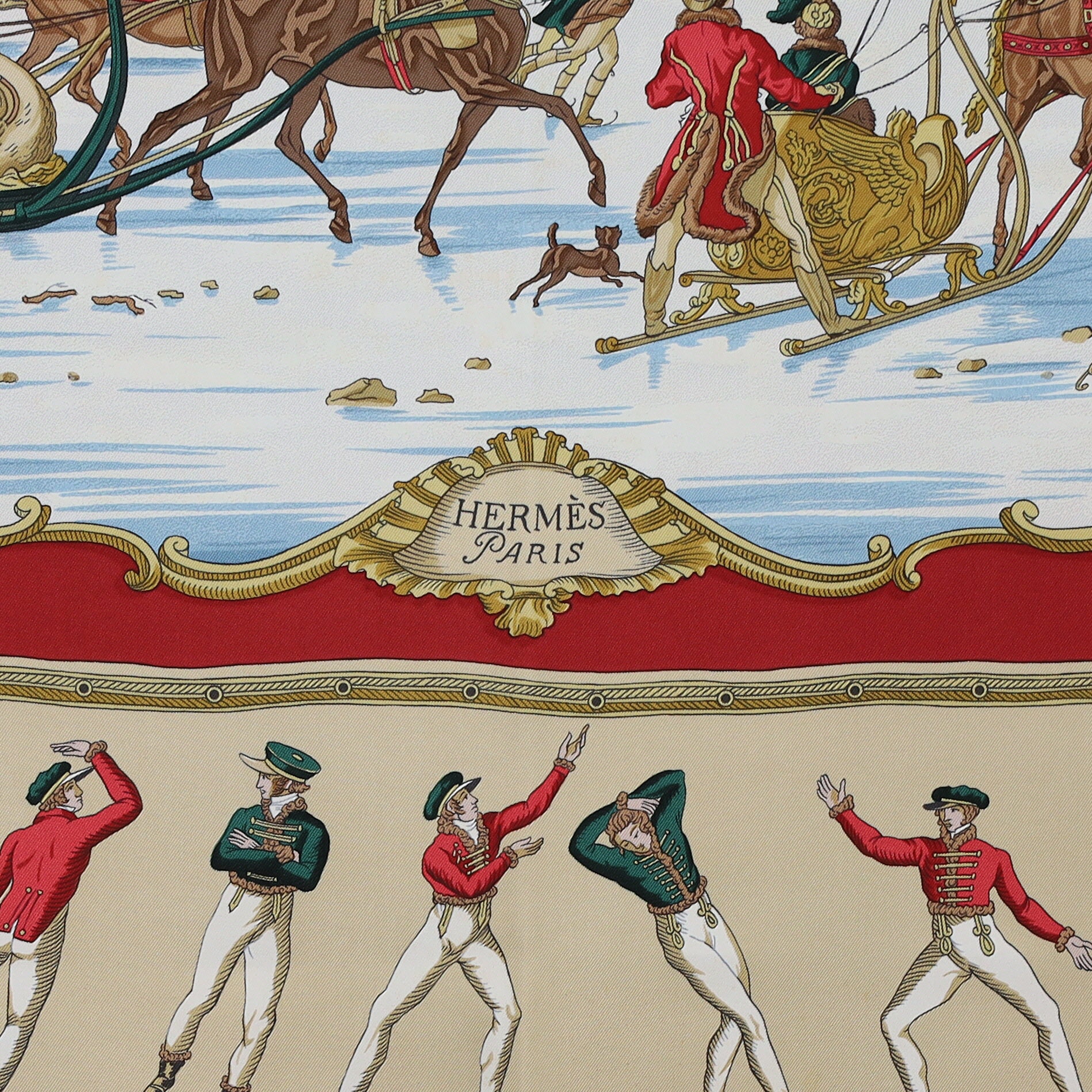 Hermès Les Plaisirs Du Froid Silk Scarf