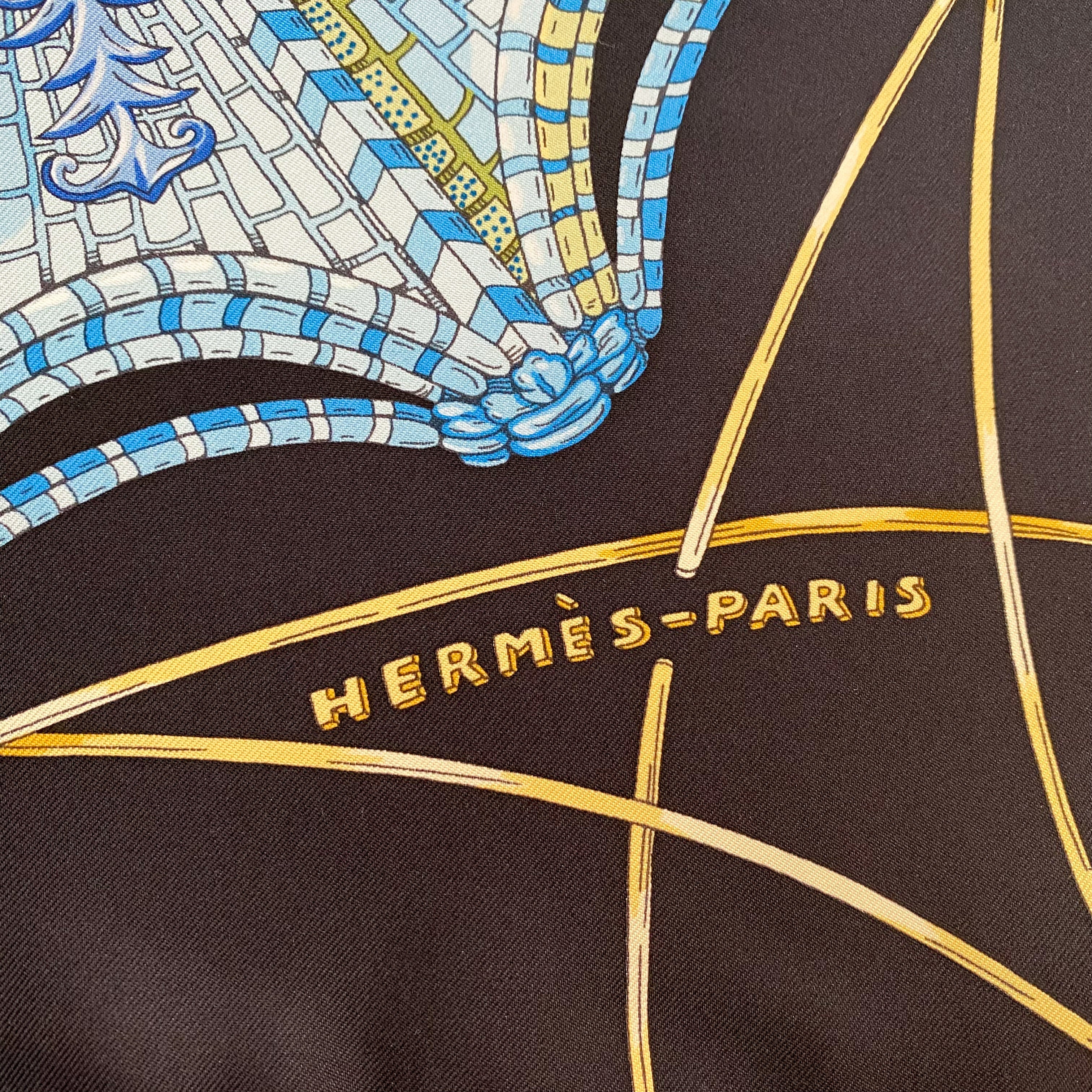 Brand New with Tags Boxed Hermès Les Domes Celestes Silk Scarf